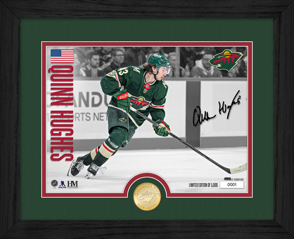 Quinn Hughes Bronze Coin Photo Mint