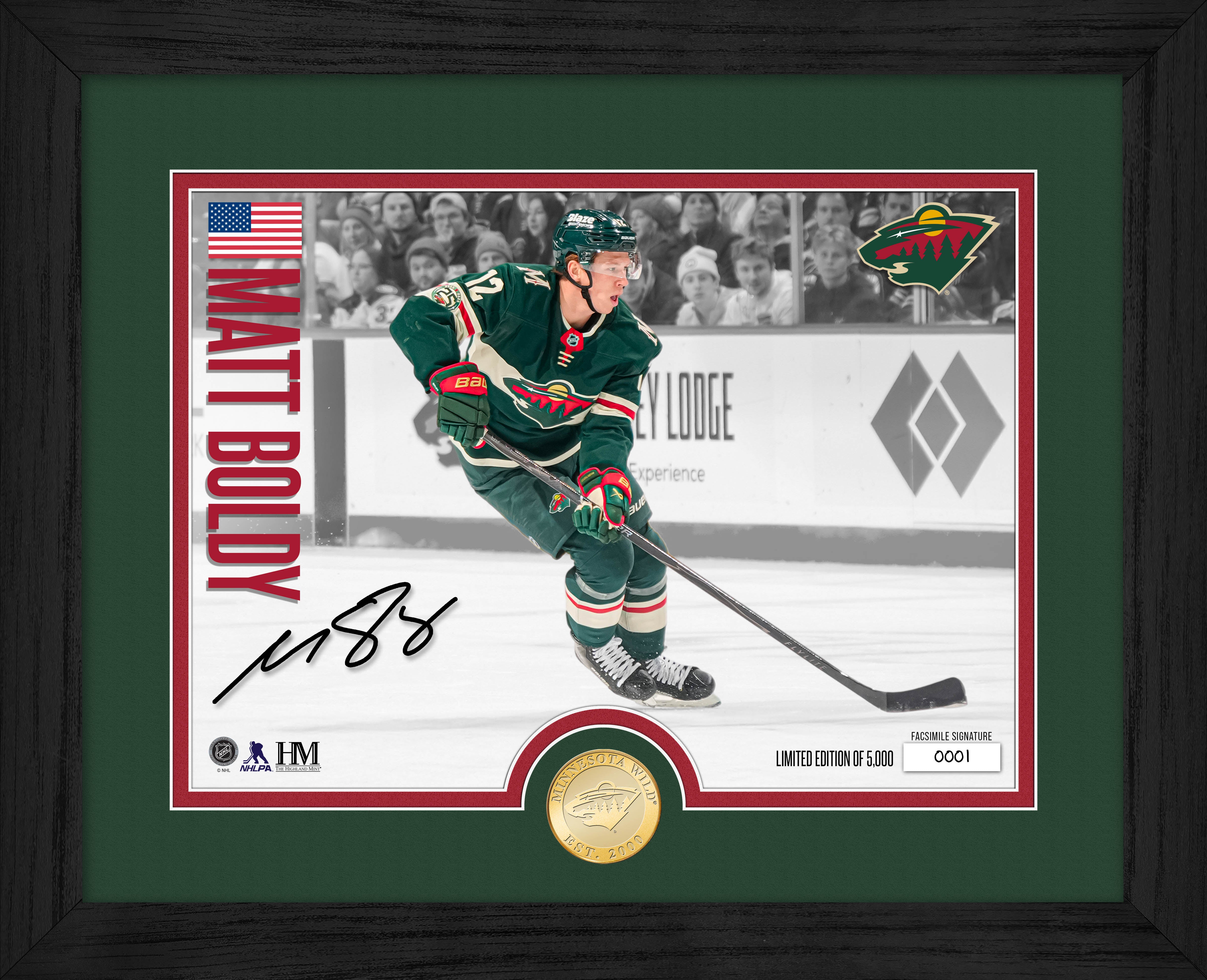 Matt Boldy Bronze Coin Photo Mint