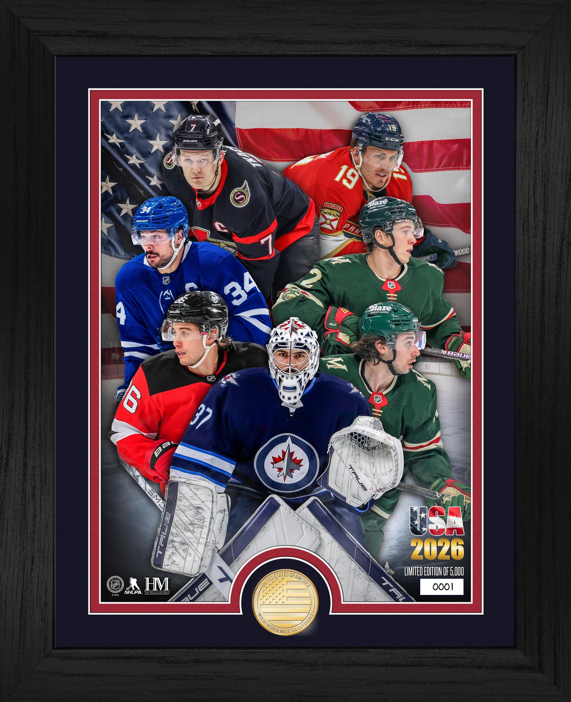 USA 2026 NHL Hockey Team Force Photo Mint