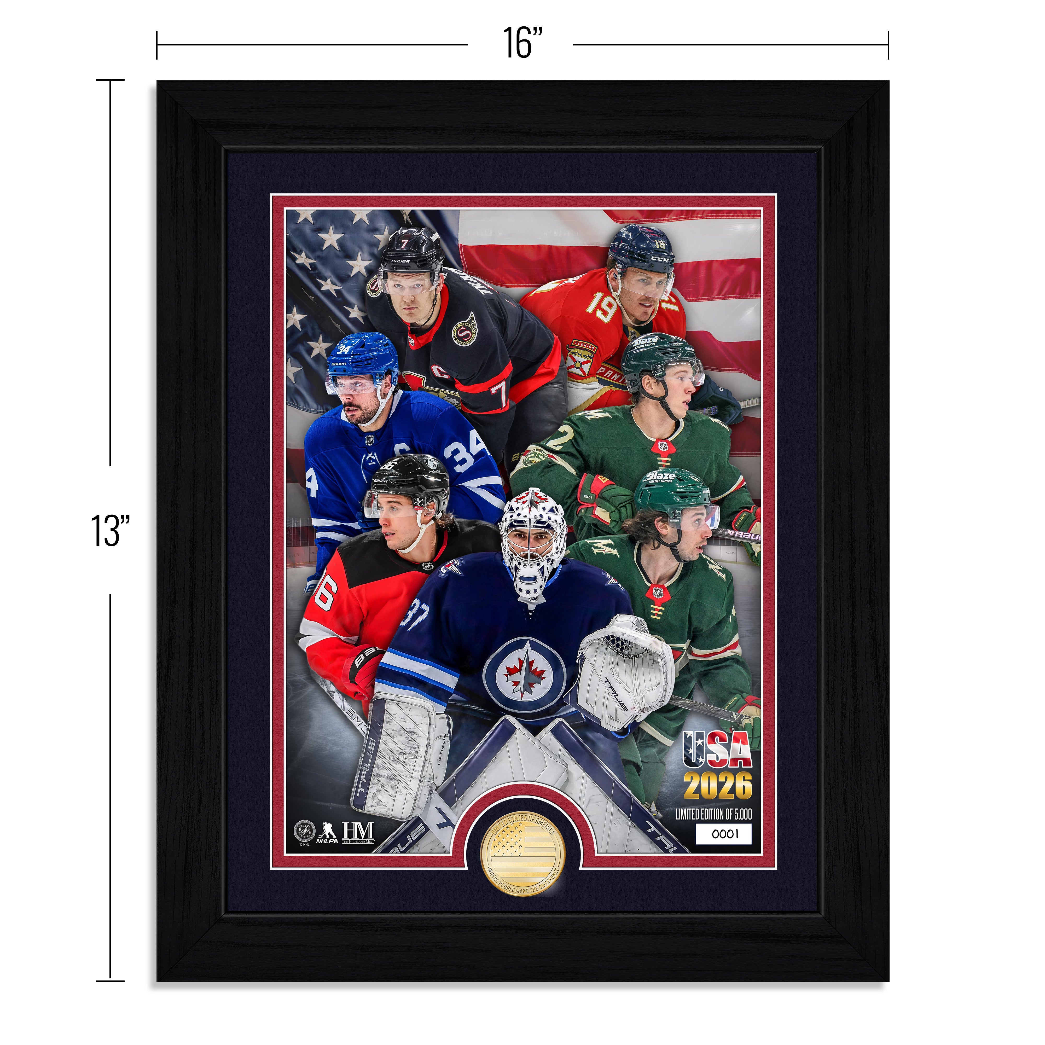 USA 2026 NHL Hockey Team Force Photo Mint
