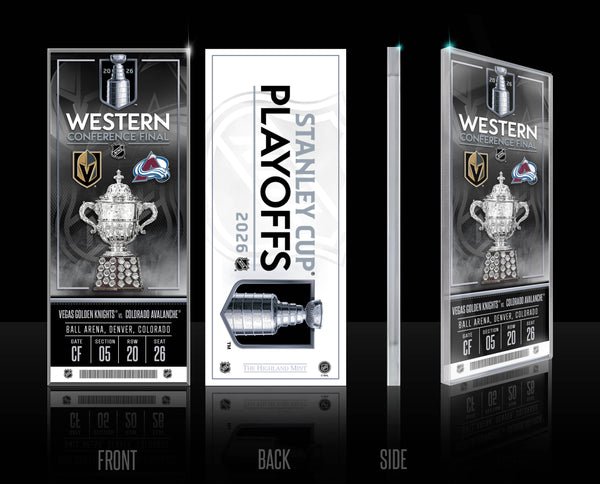 Colorado Avalanche 2026 NHL Western Conference Final Commemorative Acrylic Ticket