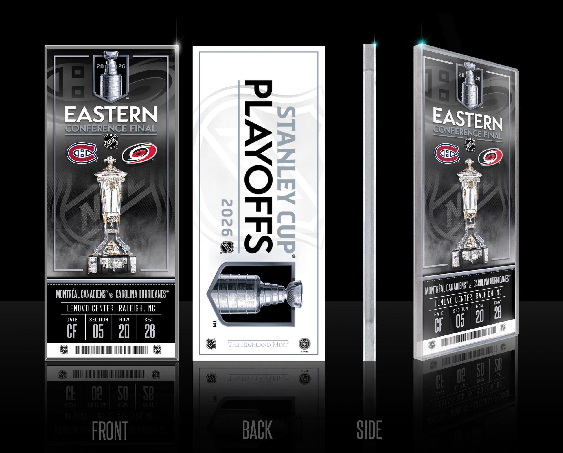 Carolina Hurricanes 2026 NHL Eastern Conference Final Commemorative Acrylic Ticket