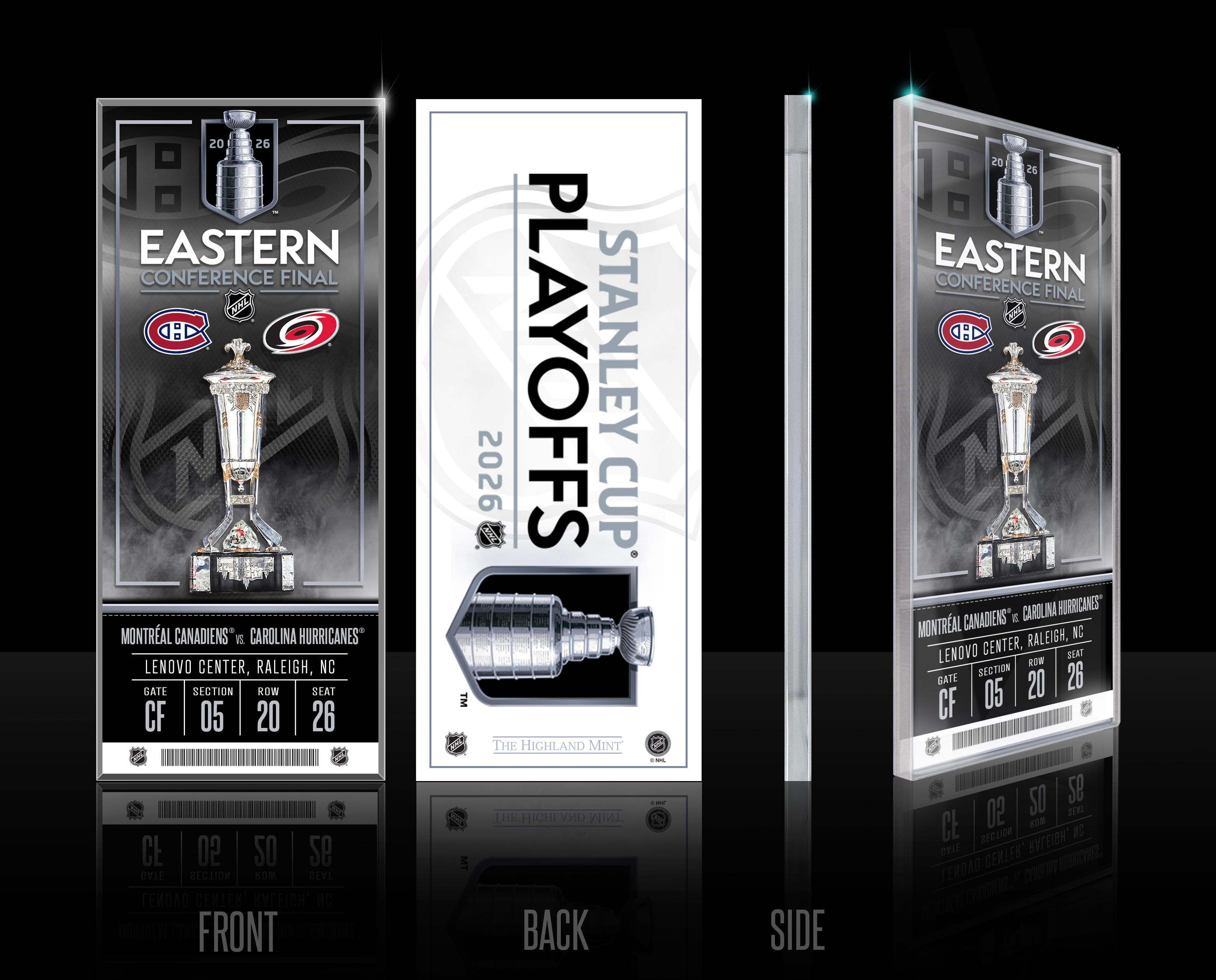 Carolina Hurricanes 2026 NHL Eastern Conference Final Commemorative Acrylic Ticket