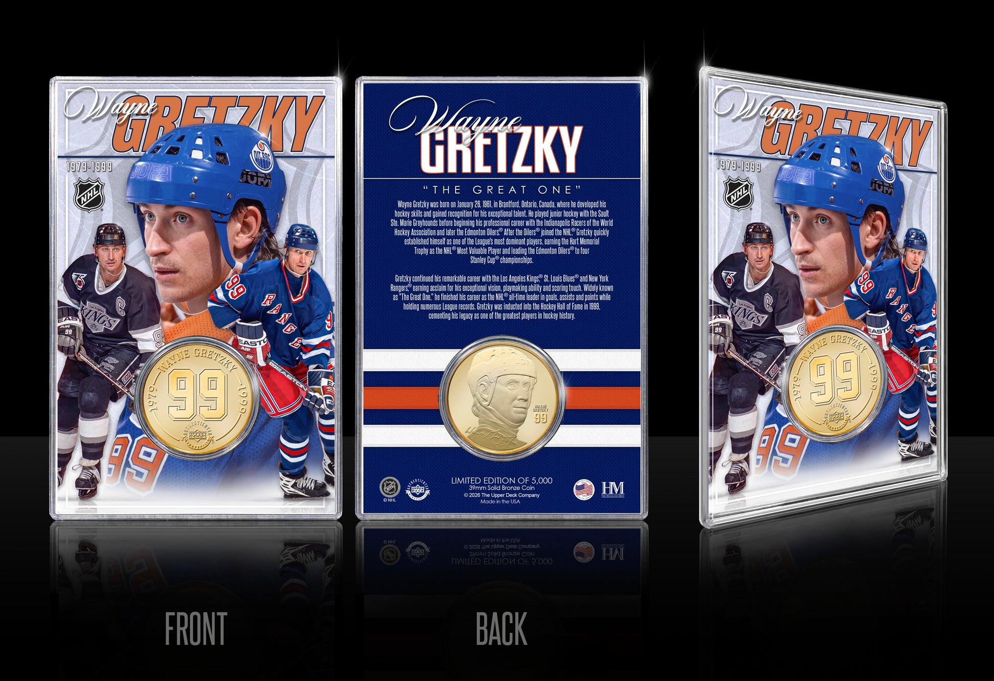 Wayne Gretzky Bronze Coin Acrylic Holder