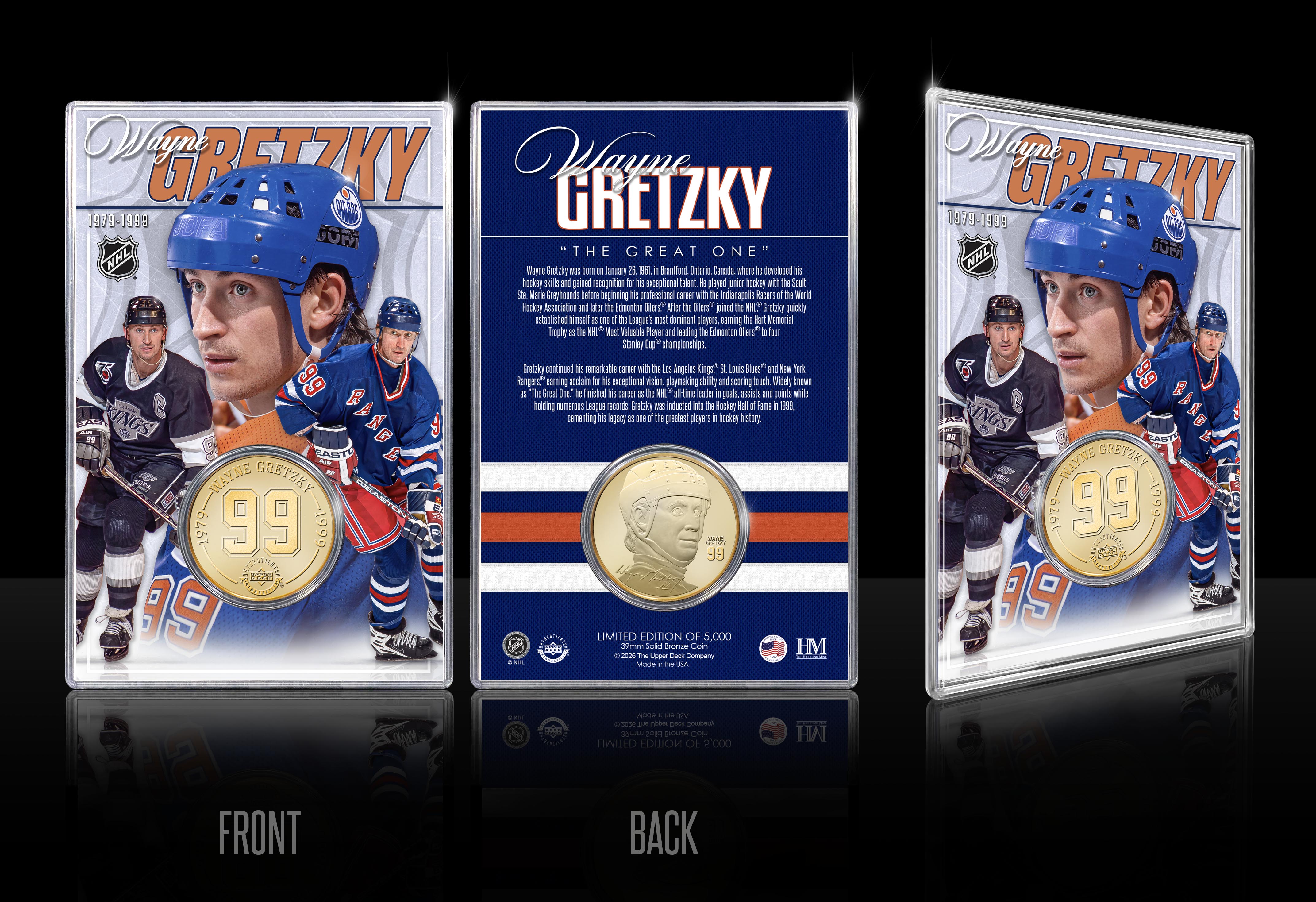 Wayne Gretzky Bronze Coin Acrylic Holder