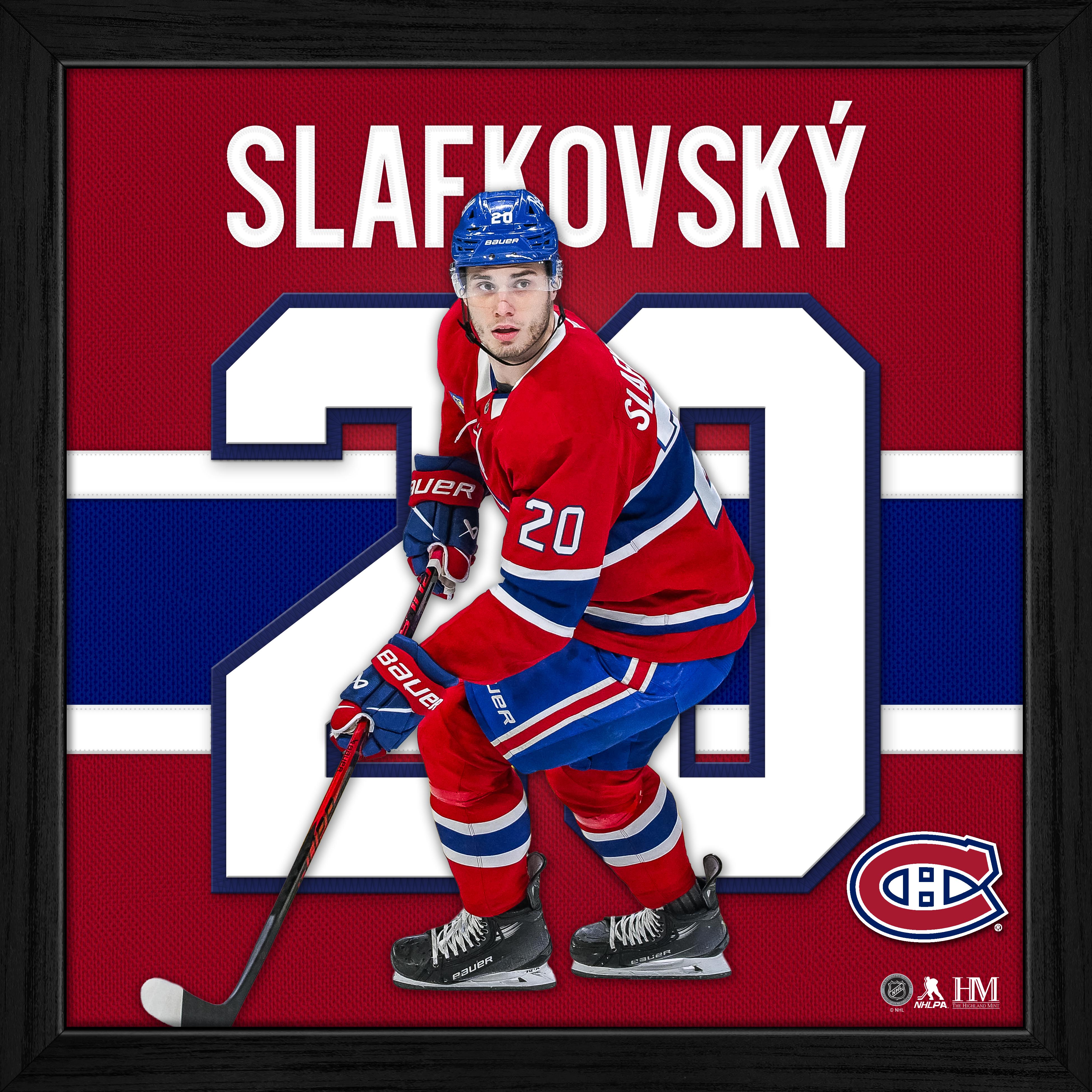 Juraj Slafkovský Montreal Canadiens Impact Jersey Frame