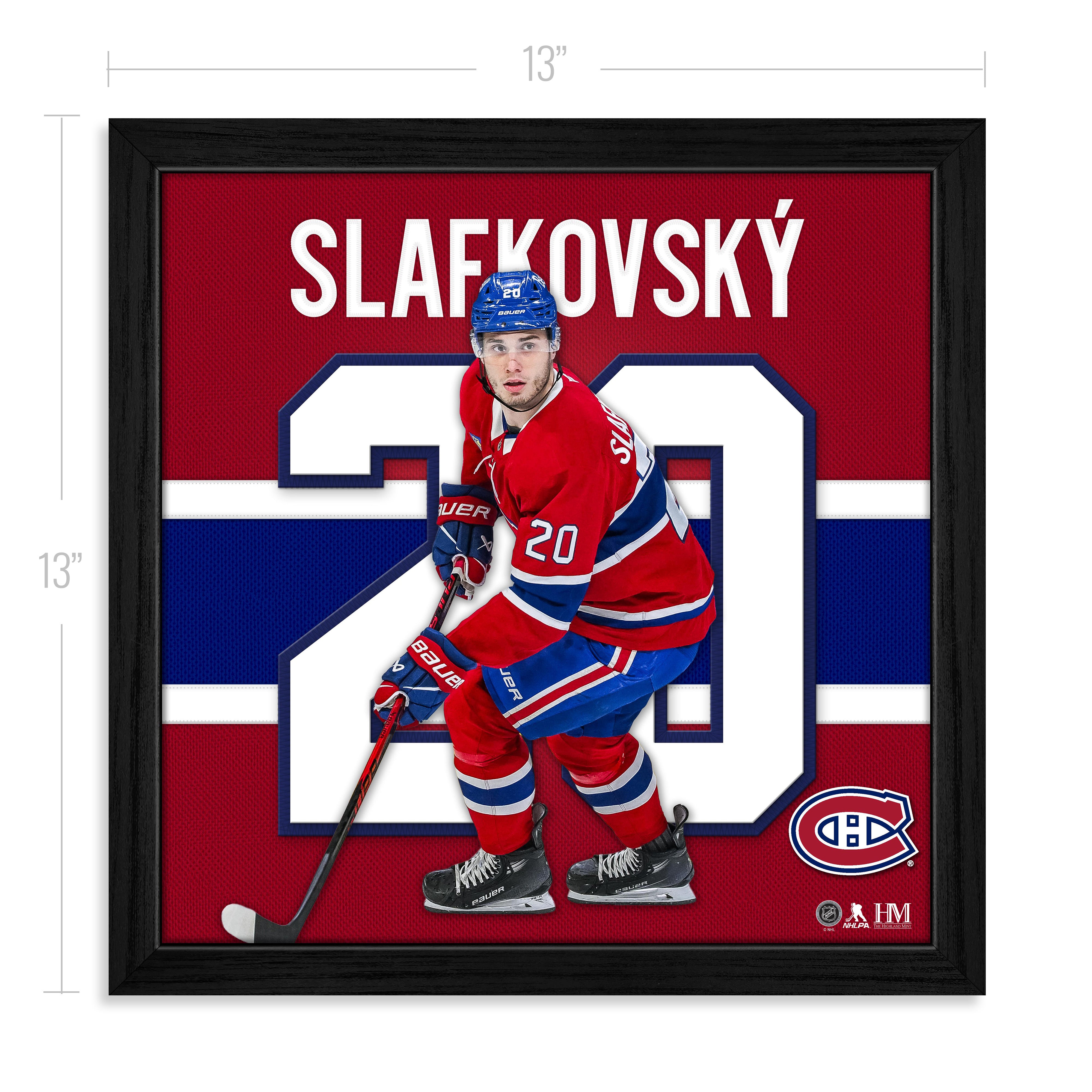 Juraj Slafkovský Montreal Canadiens Impact Jersey Frame