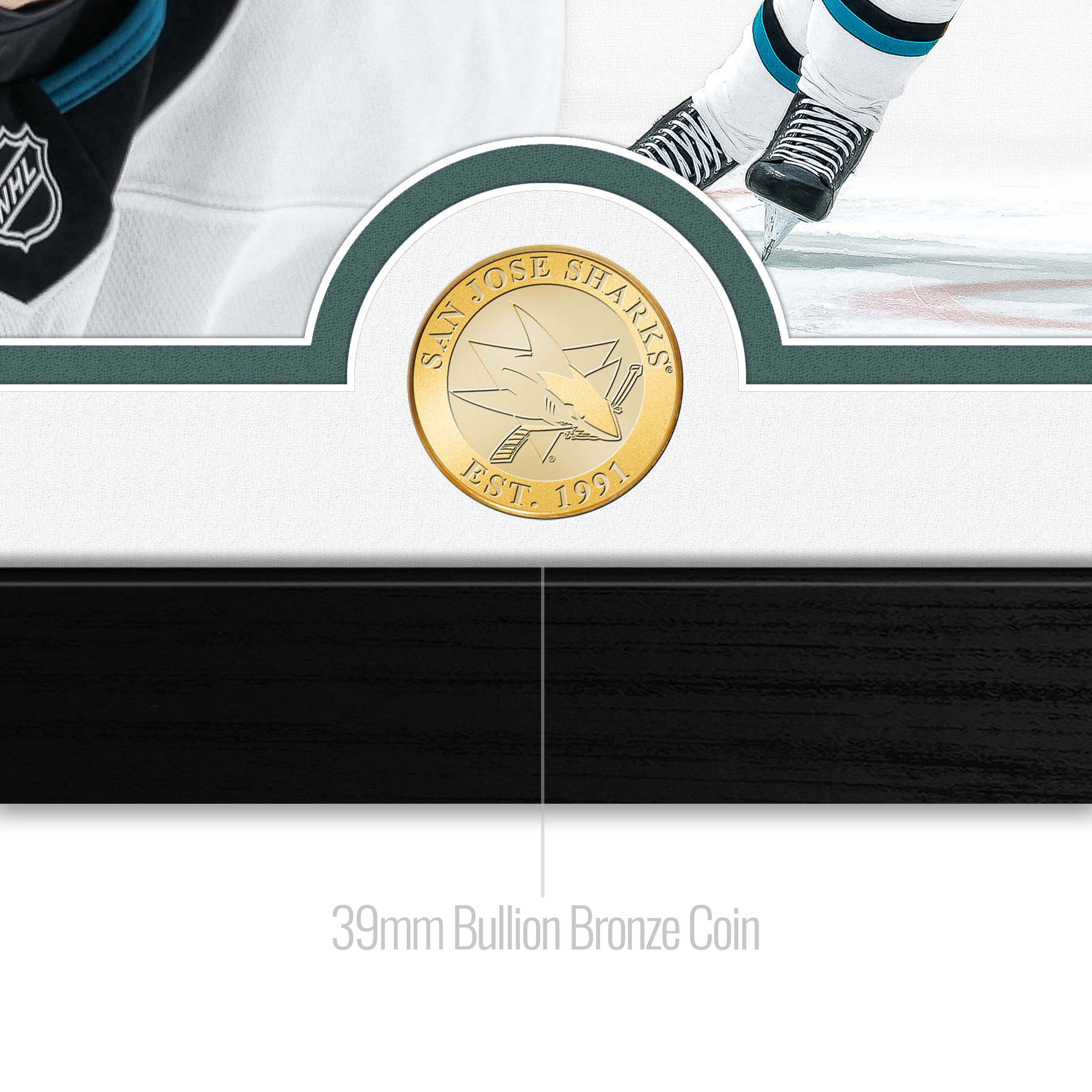 Macklin Celebrini San Jose Sharks Single-Season Points Record Bronze Coin Photo Mint