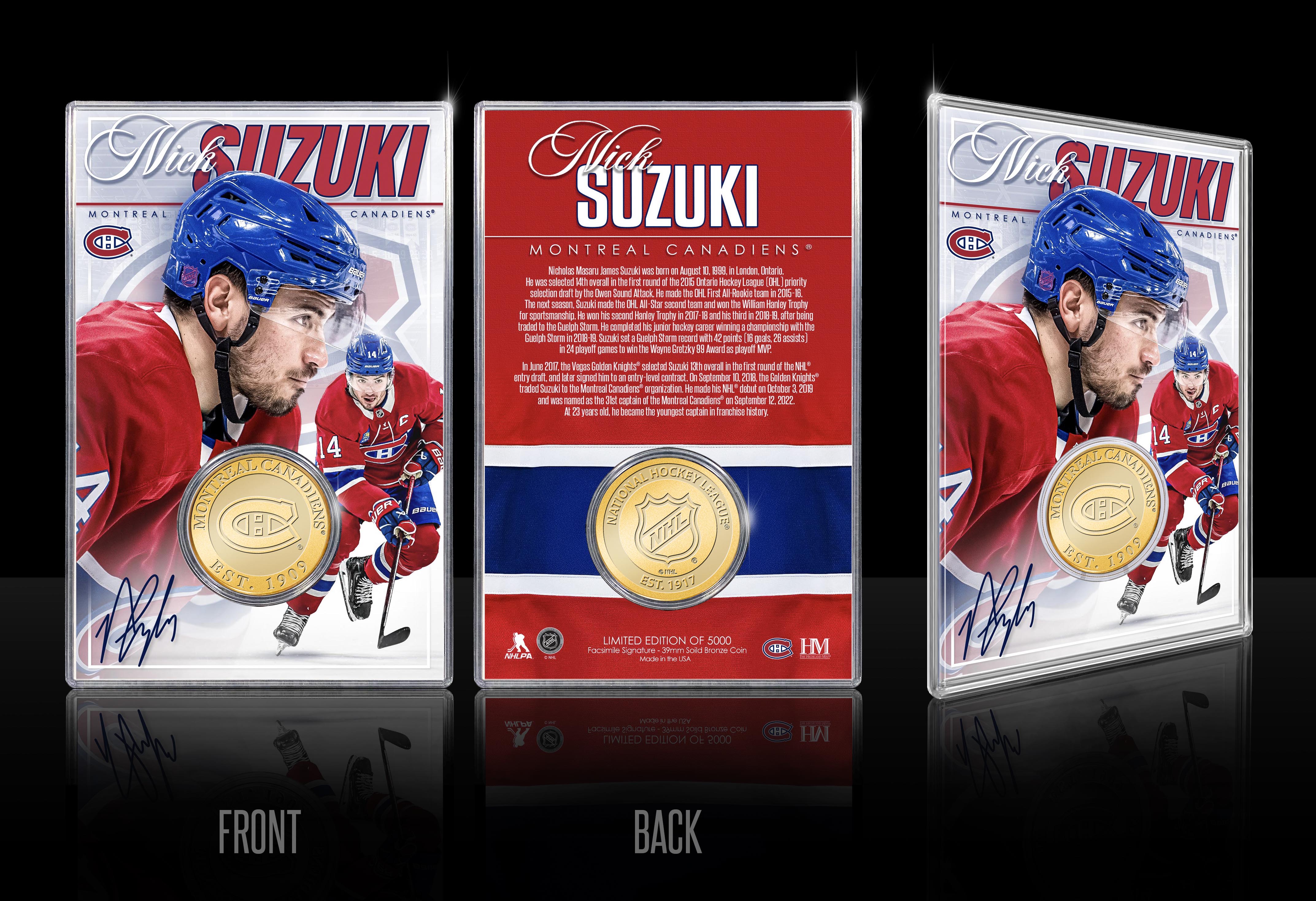 Nick Suzuki Montreal Canadiens Bronze Coin Card