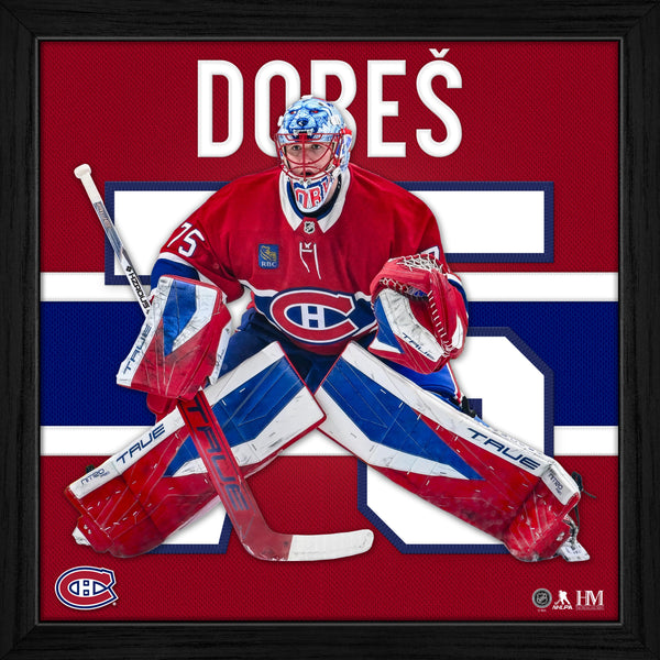 Jakub Dobes Montreal Canadiens Impact Jersey Frame