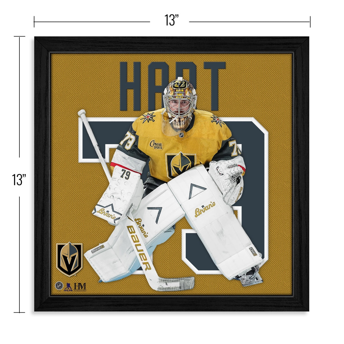 Carter Hart Vegas Golden Knights Impact Jersey Frame