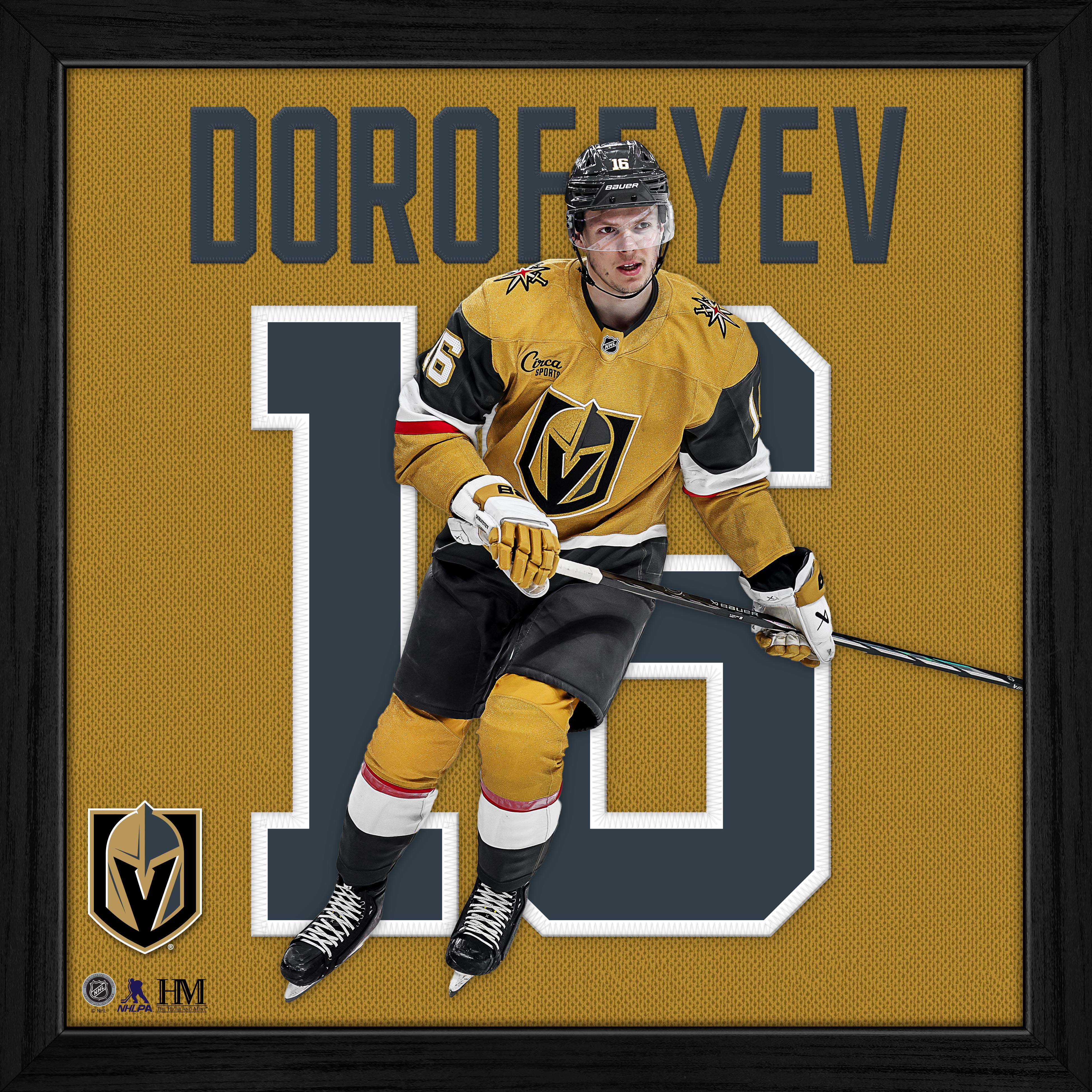 Pavel Dorofeyev Vegas Golden Knights Impact Jersey Frame