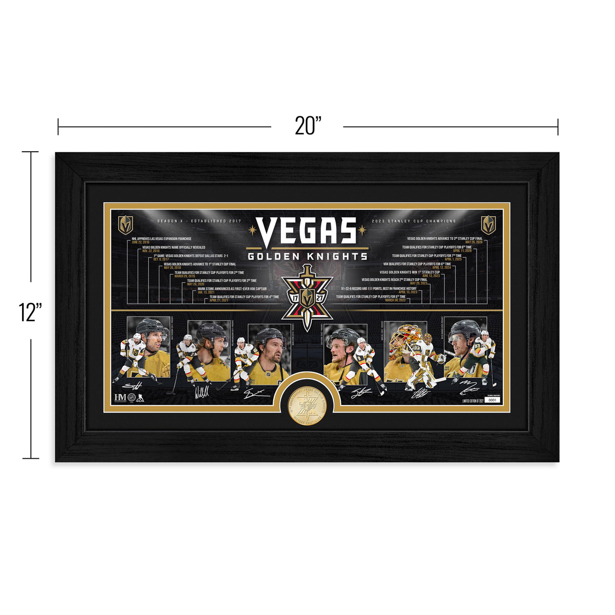 Vegas Golden Knights Season X Timeline Bronze Coin Photo Mint