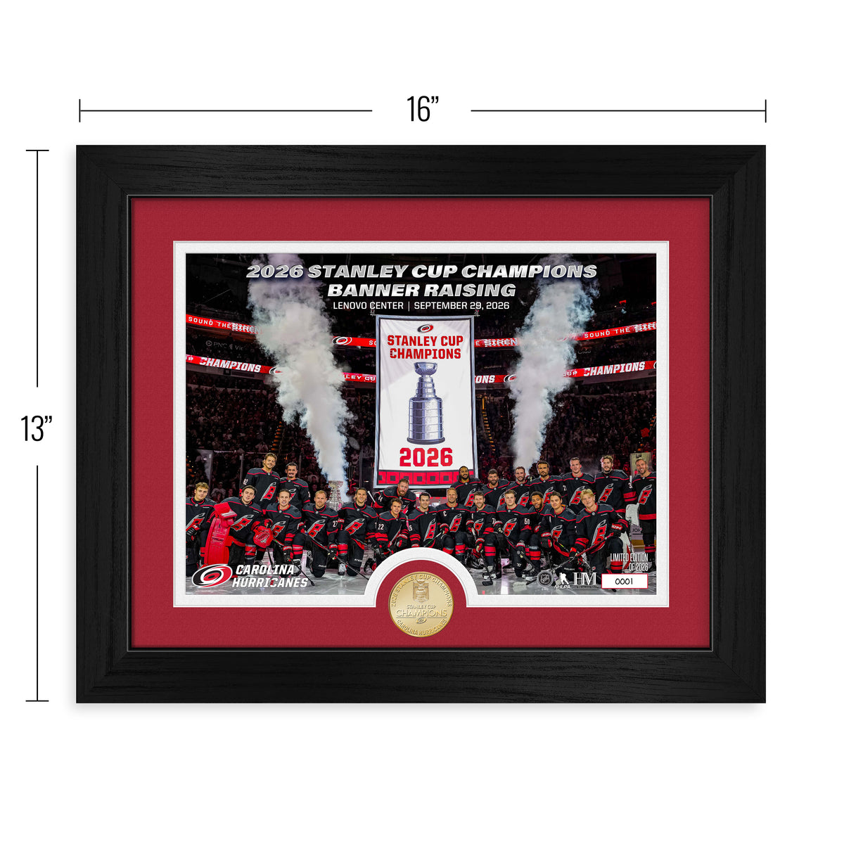 Carolina Hurricanes 2025-26 Stanley Cup Champions Banner Raising Ceremony Bronze Coin Photo Mint