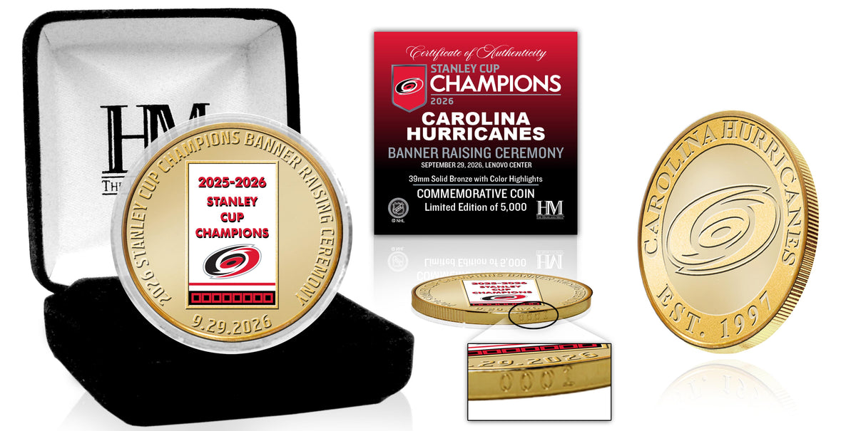 Carolina Hurricanes 2025-26 Stanley Cup Champions Banner Raising Ceremony Bronze Color Coin