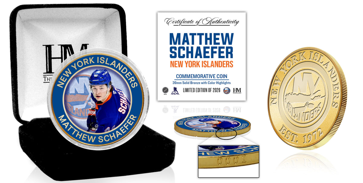 Matthew Schaefer New York Islanders Bronze Color Coin