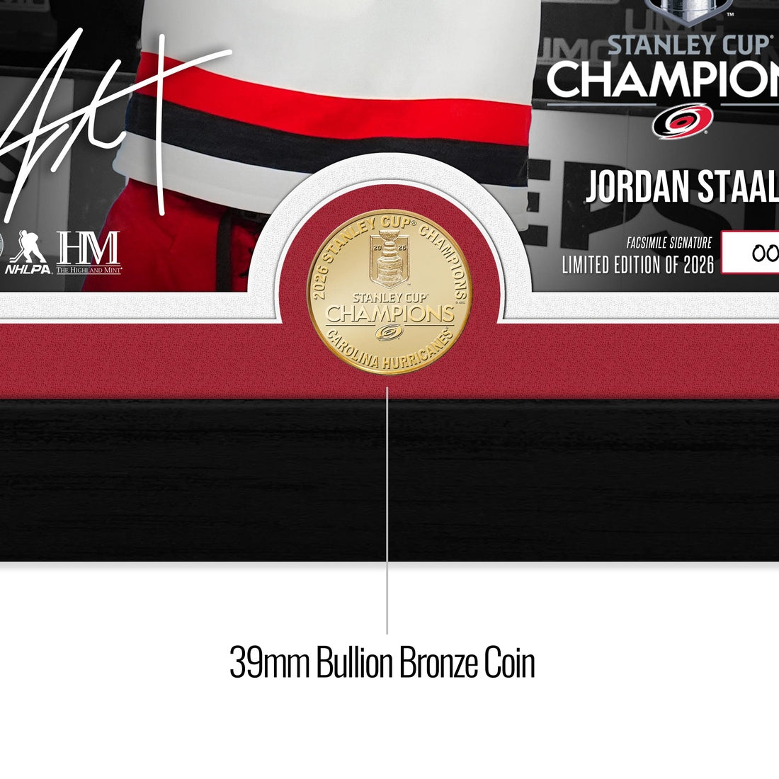 Jordan Staal 2026 Stanley Cup Bronze Coin Photo Mint