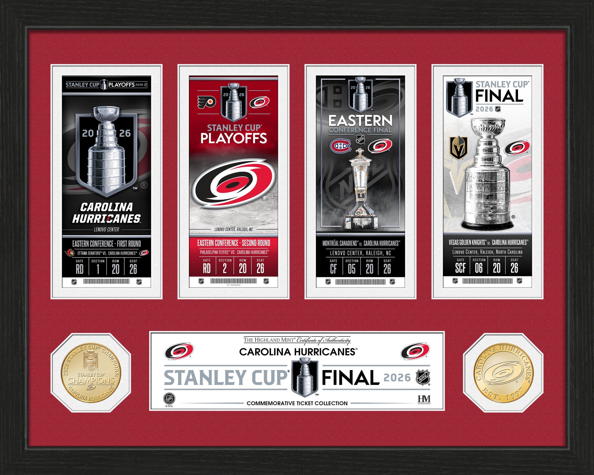 Carolina Hurricanes 2026 Road to the Stanley Cup Bronze Coin Ticket Collection