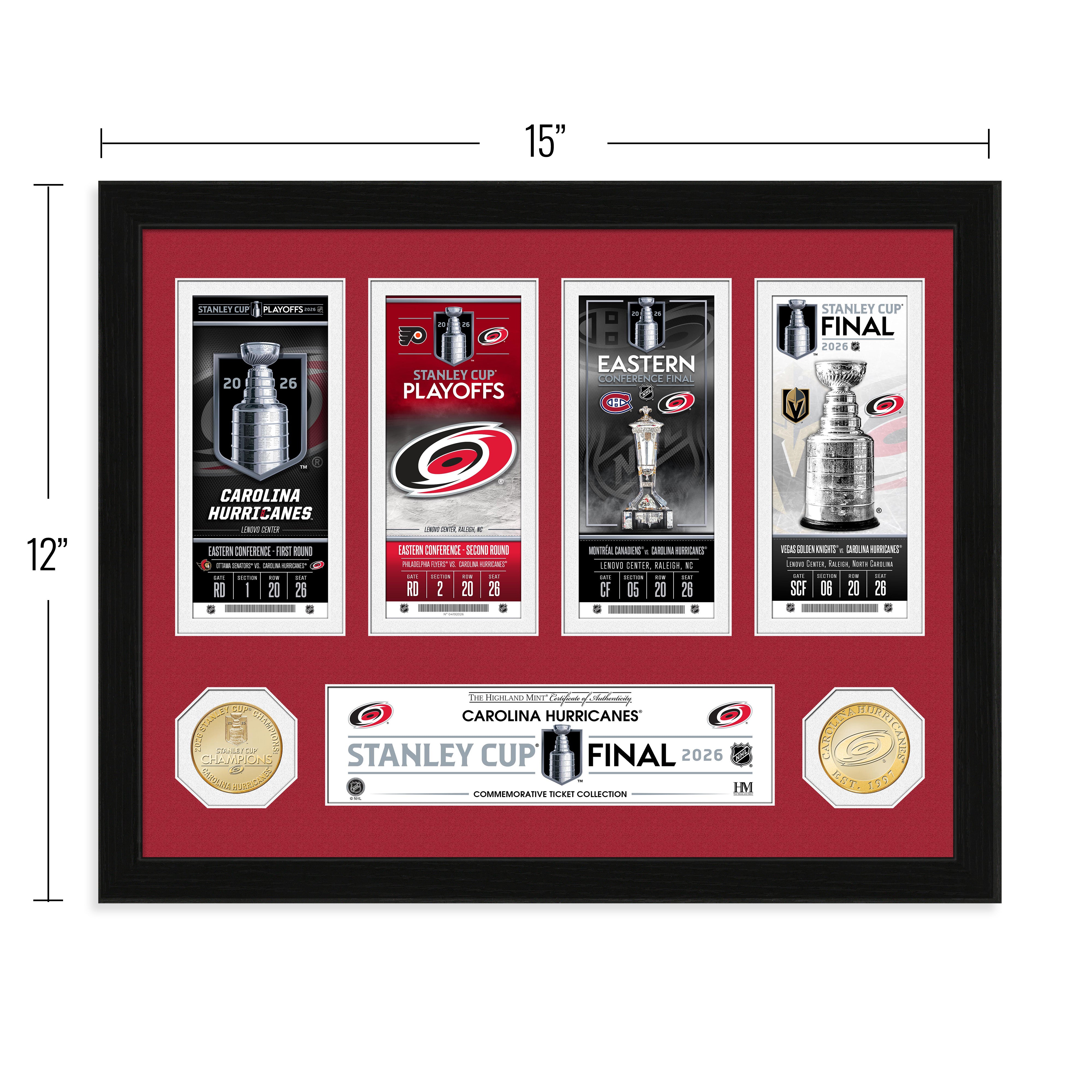 Carolina Hurricanes 2026 Road to the Stanley Cup Bronze Coin Ticket Collection