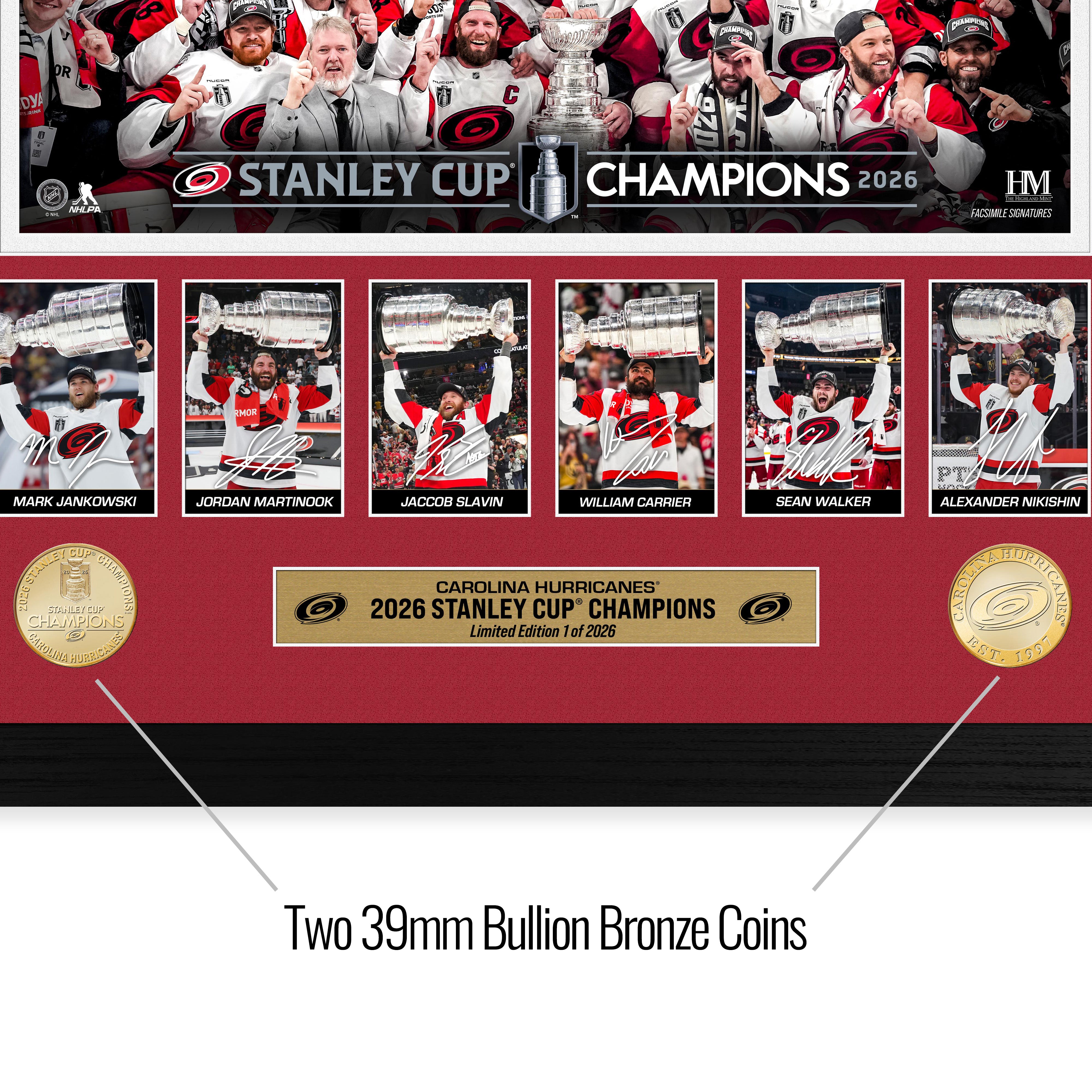 Carolina Hurricanes 2026 Stanley Cup Champions Memorable Moments Bronze Coin Photo Mint