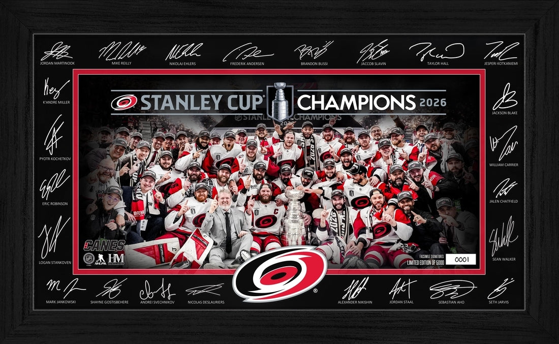 Carolina Hurricanes 2026 Stanley Cup Champions Tradition Signature Frame