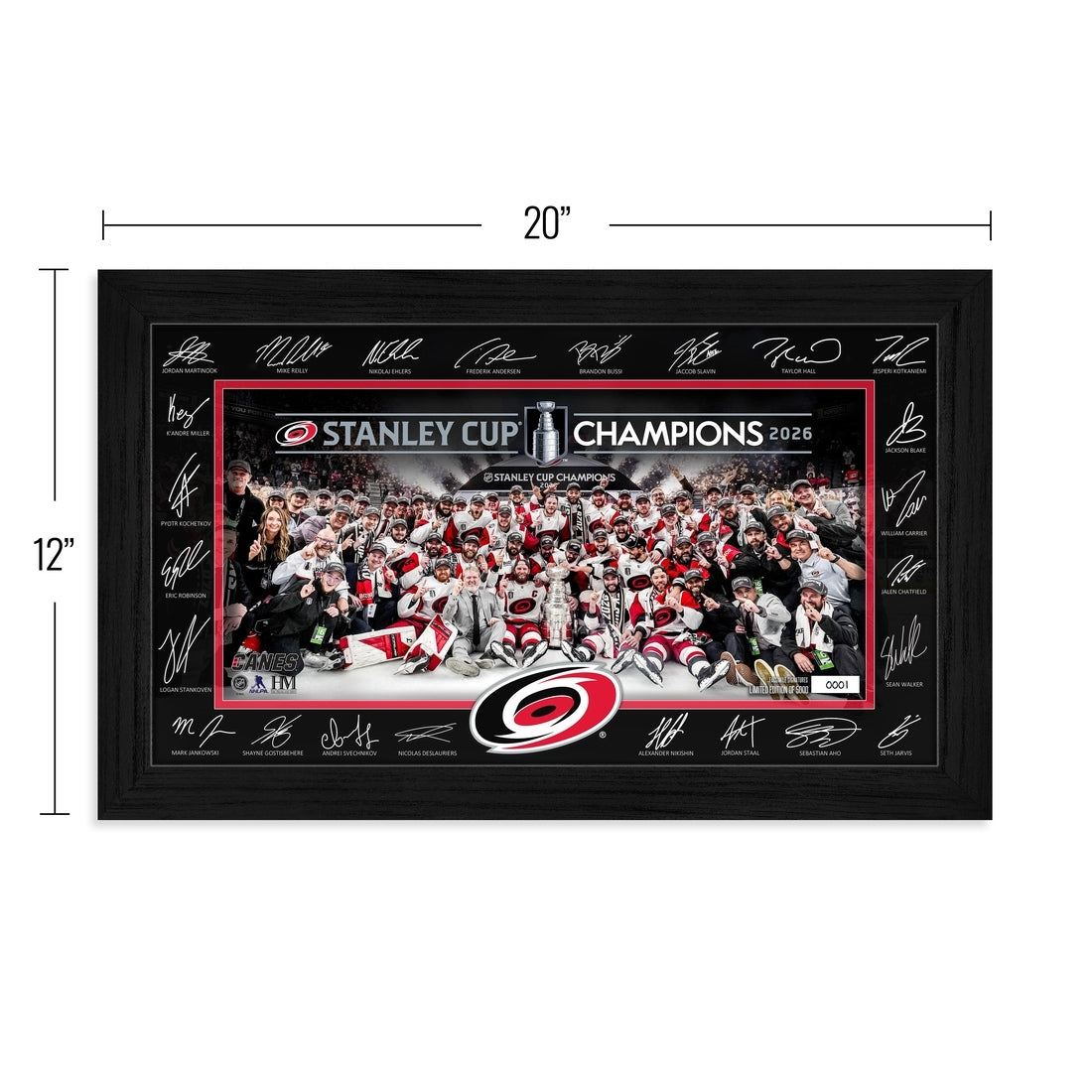 Carolina Hurricanes 2026 Stanley Cup Champions Tradition Signature Frame