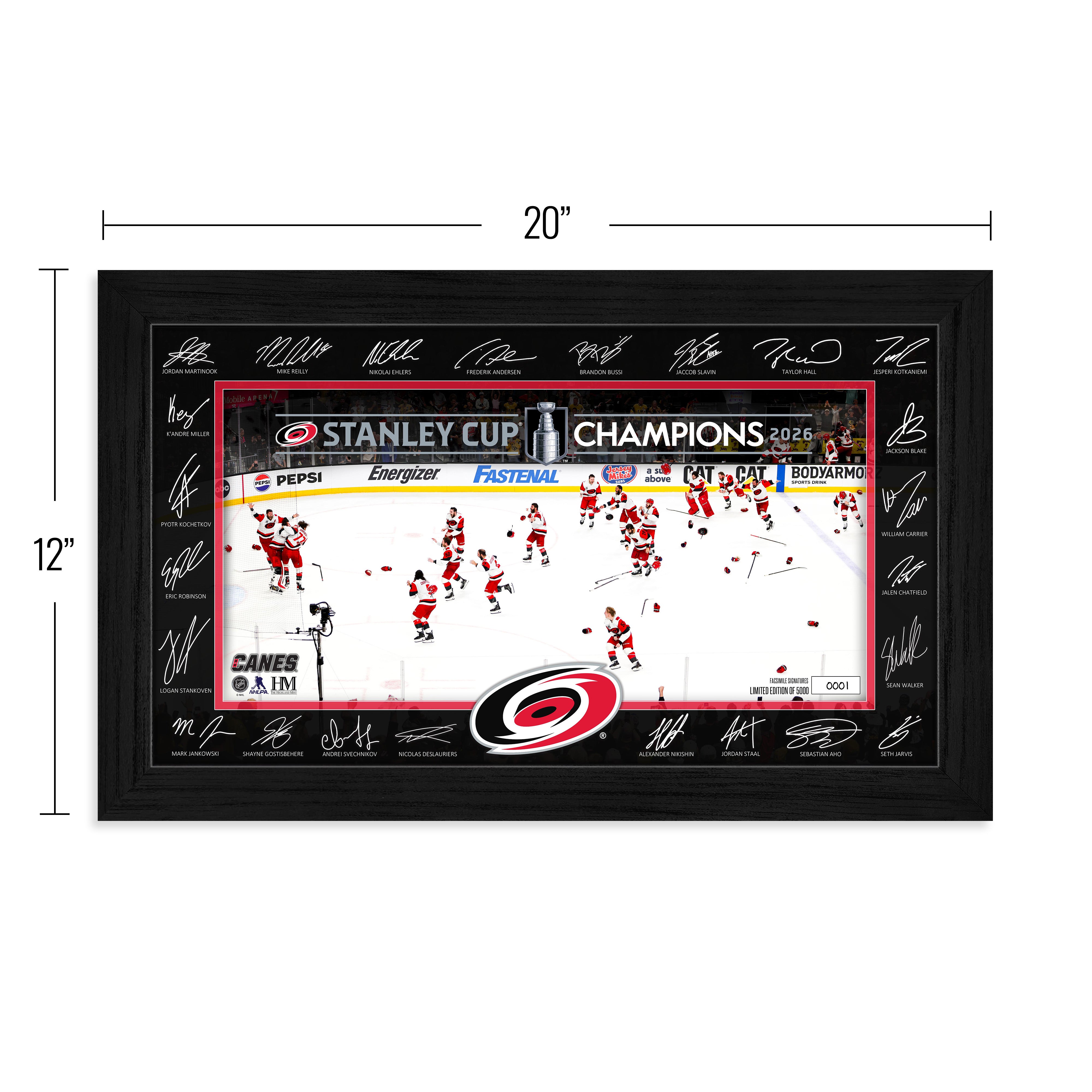 Carolina Hurricanes 2026 Stanley Cup Champions Celebration Signature Frame