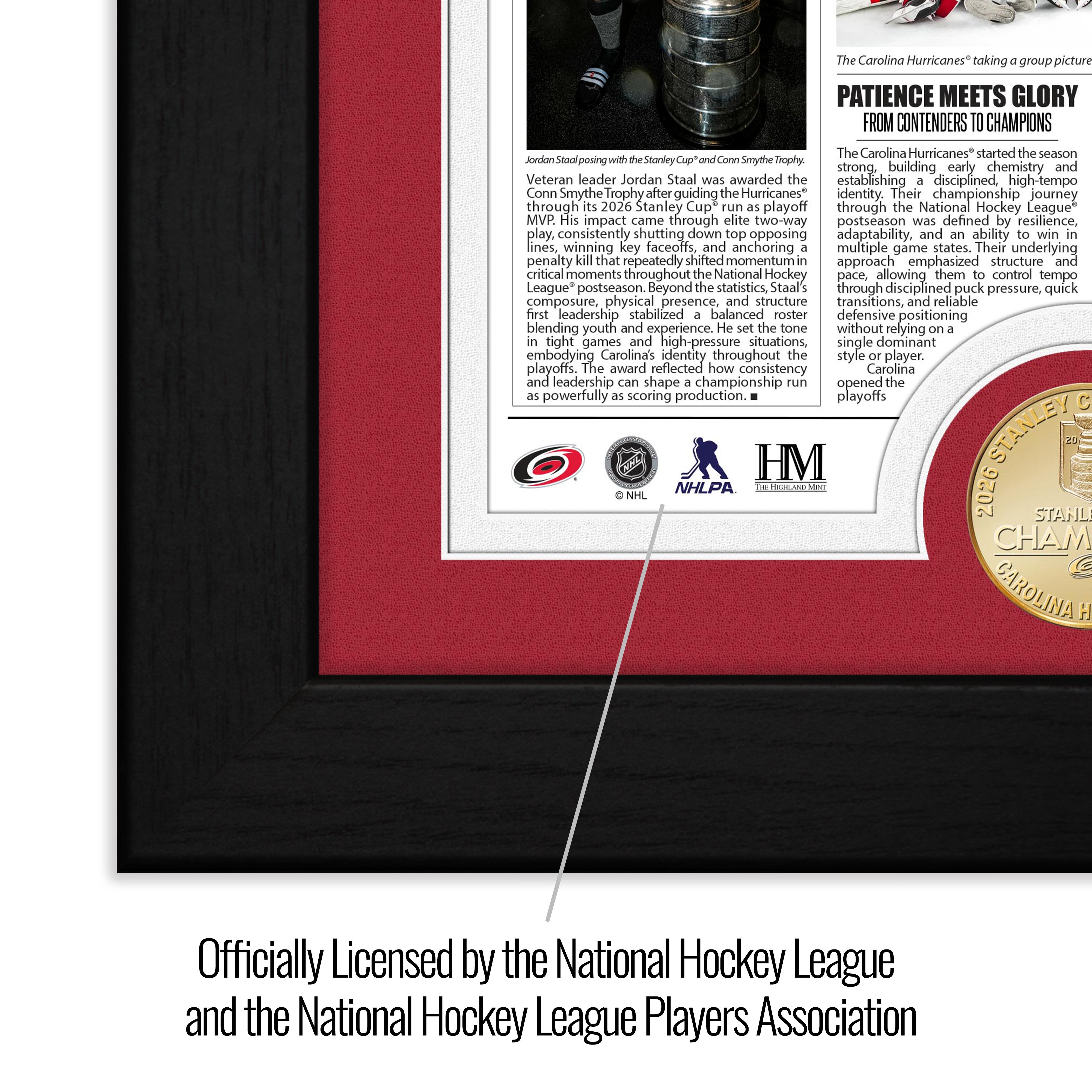 Carolina Hurricanes 2026 Stanley Cup Champions Front Page News Bronze Coin Photo Mint