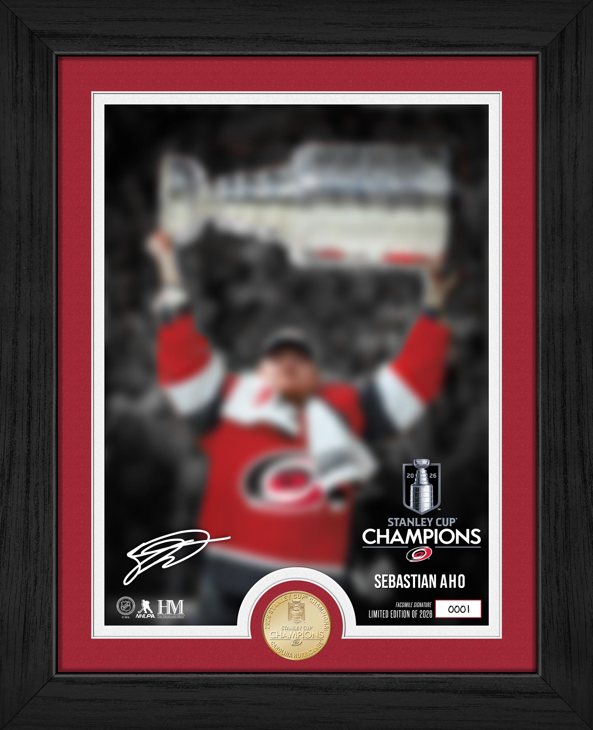 Sebastian Aho 2026 Stanley Cup Bronze Coin Photo Mint
