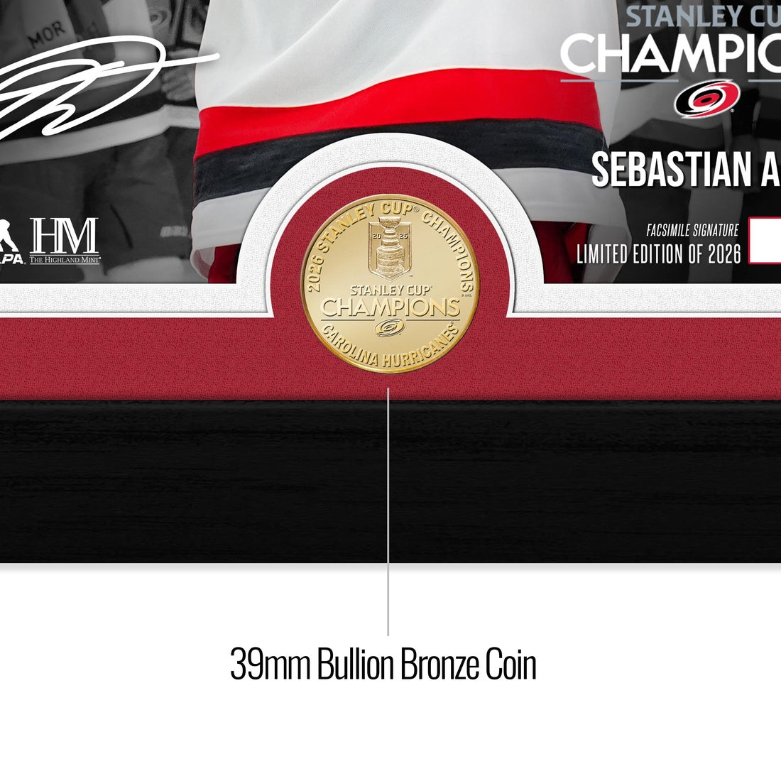 Sebastian Aho 2026 Stanley Cup Bronze Coin Photo Mint