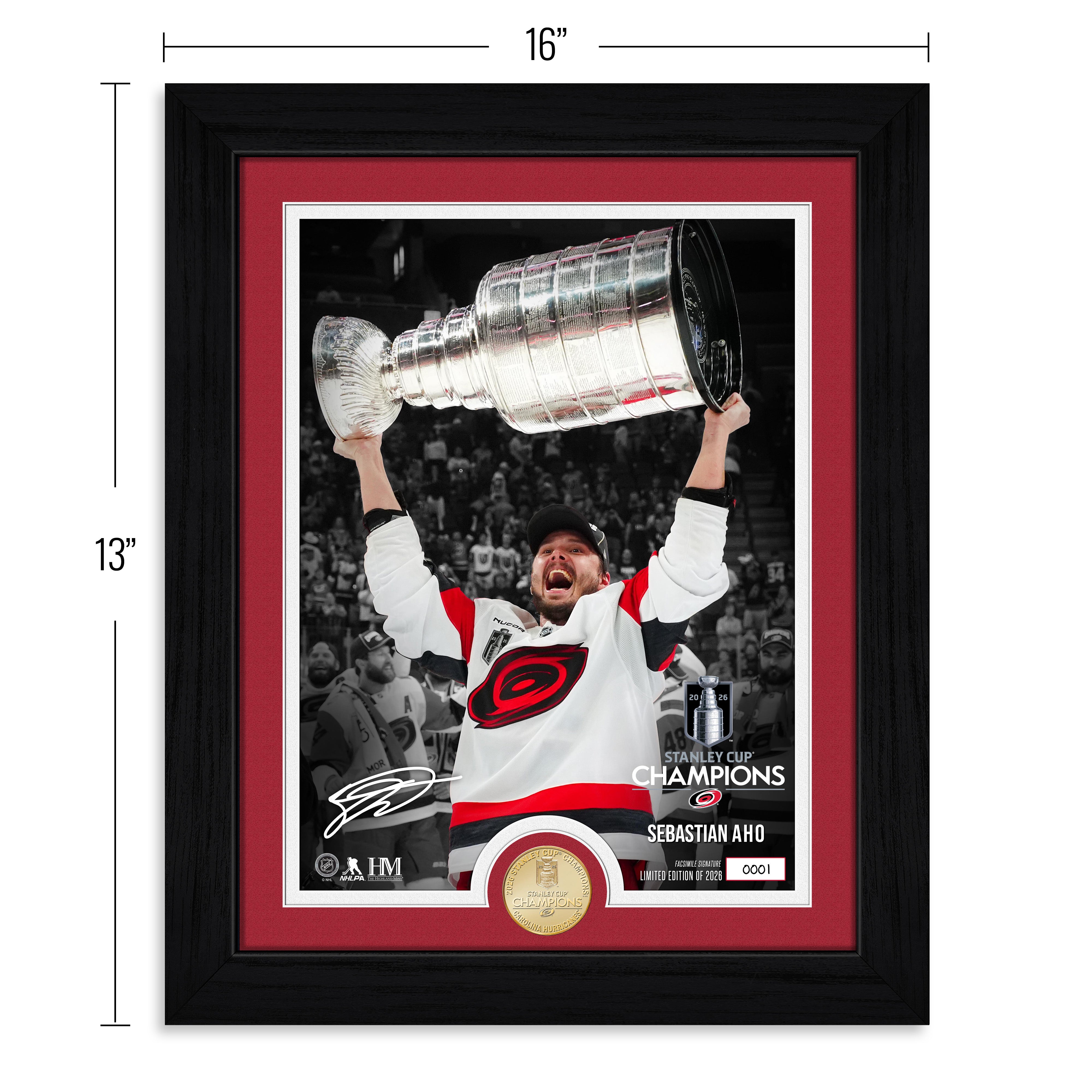 Sebastian Aho 2026 Stanley Cup Bronze Coin Photo Mint