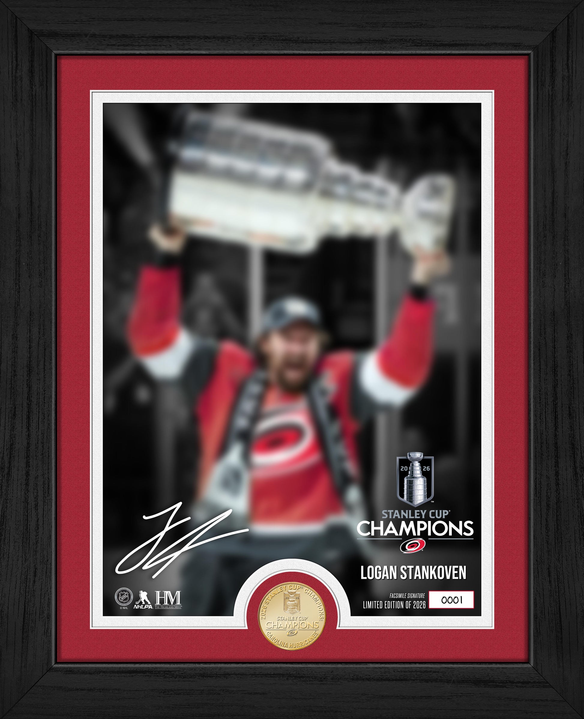 Logan Stankoven 2026 Stanley Cup Bronze Coin Photo Mint