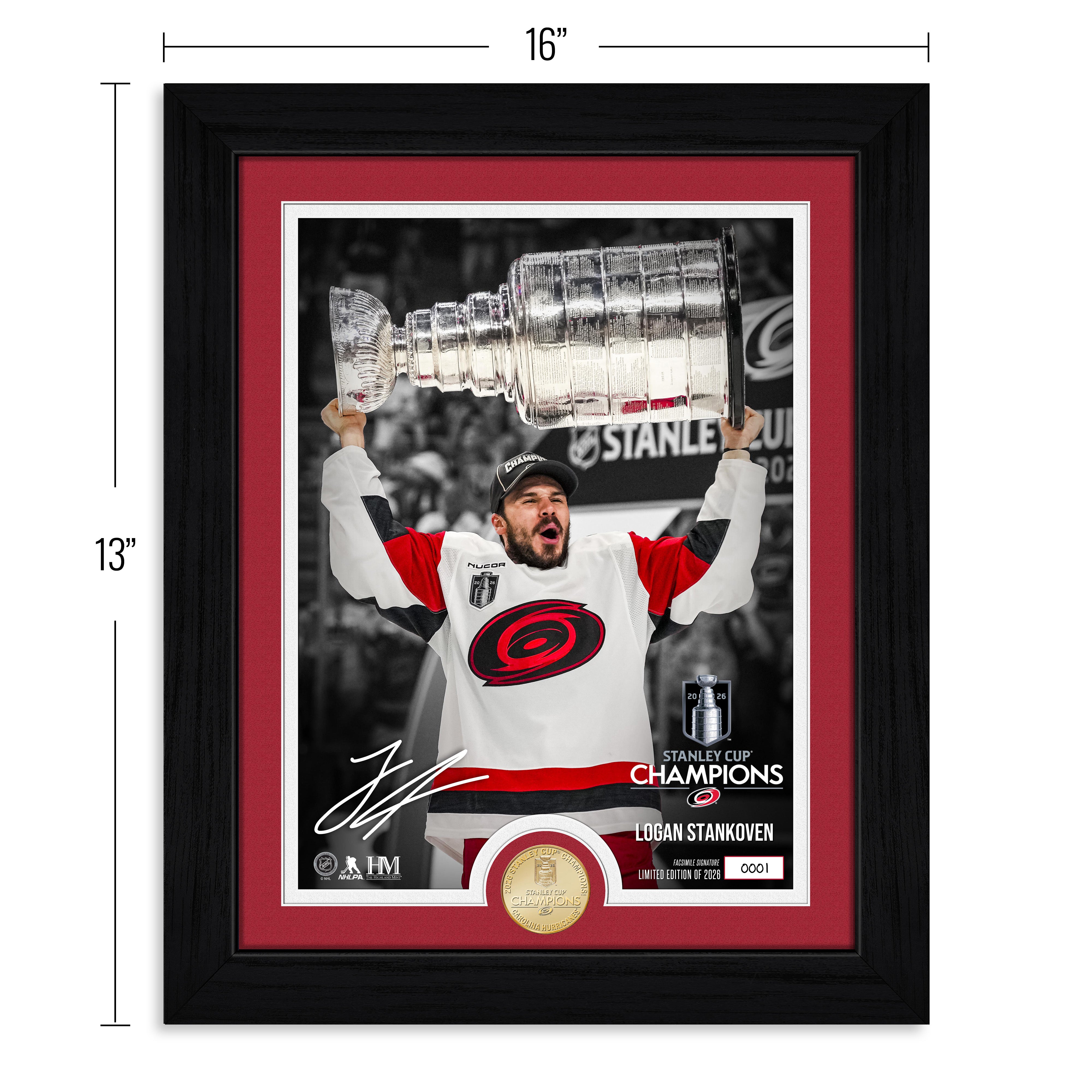 Logan Stankoven 2026 Stanley Cup Bronze Coin Photo Mint