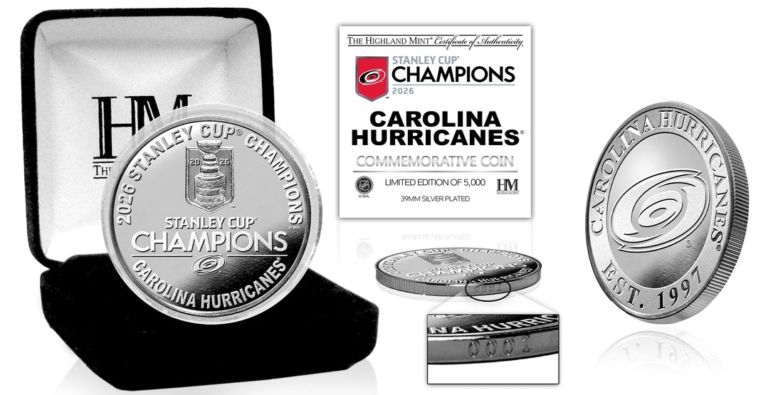 Carolina Hurricanes 2026 Stanley Cup Champions Silver Plated Coin