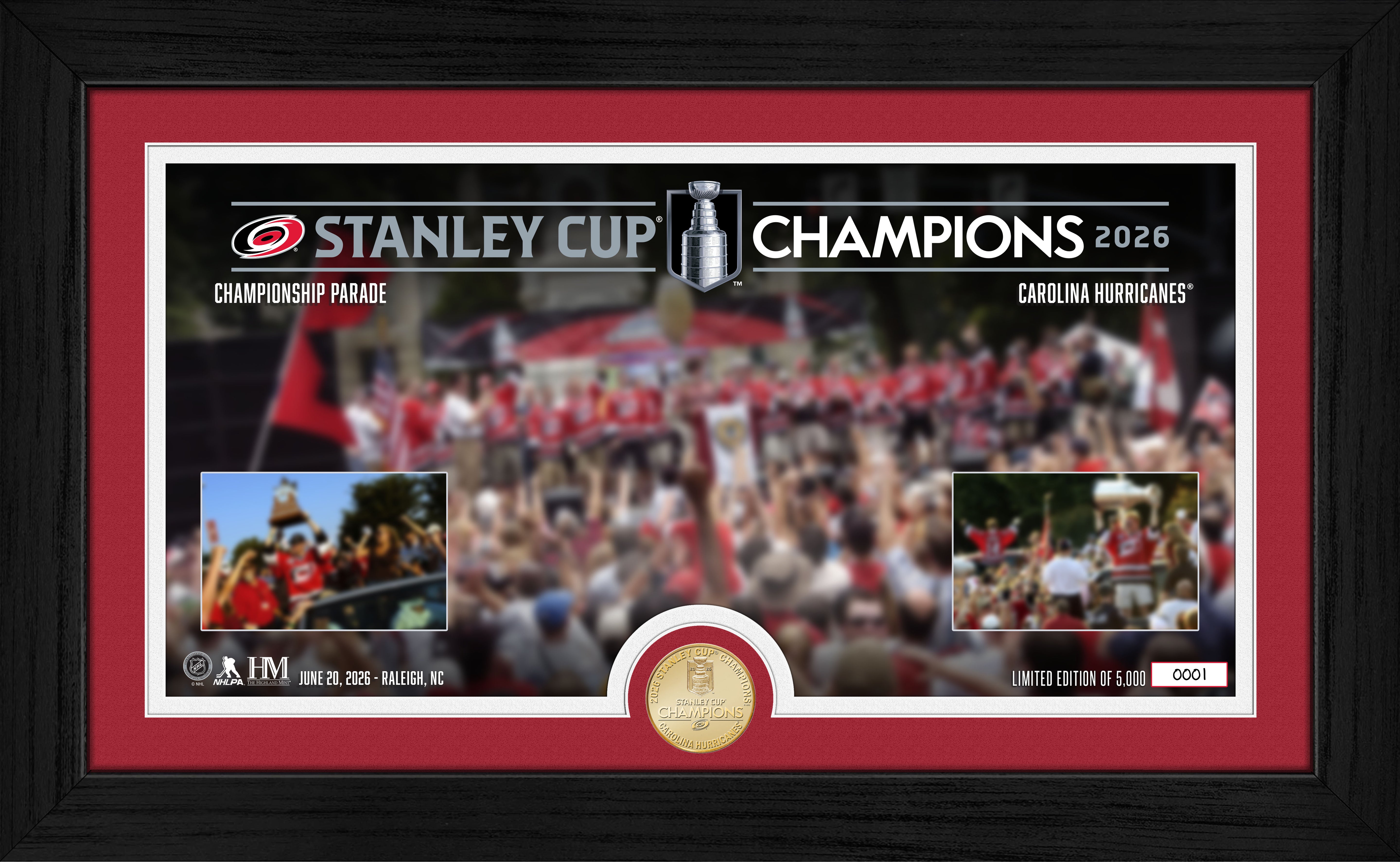 Carolina Hurricanes 2026 Stanley Cup Championship Parade Photo Mint