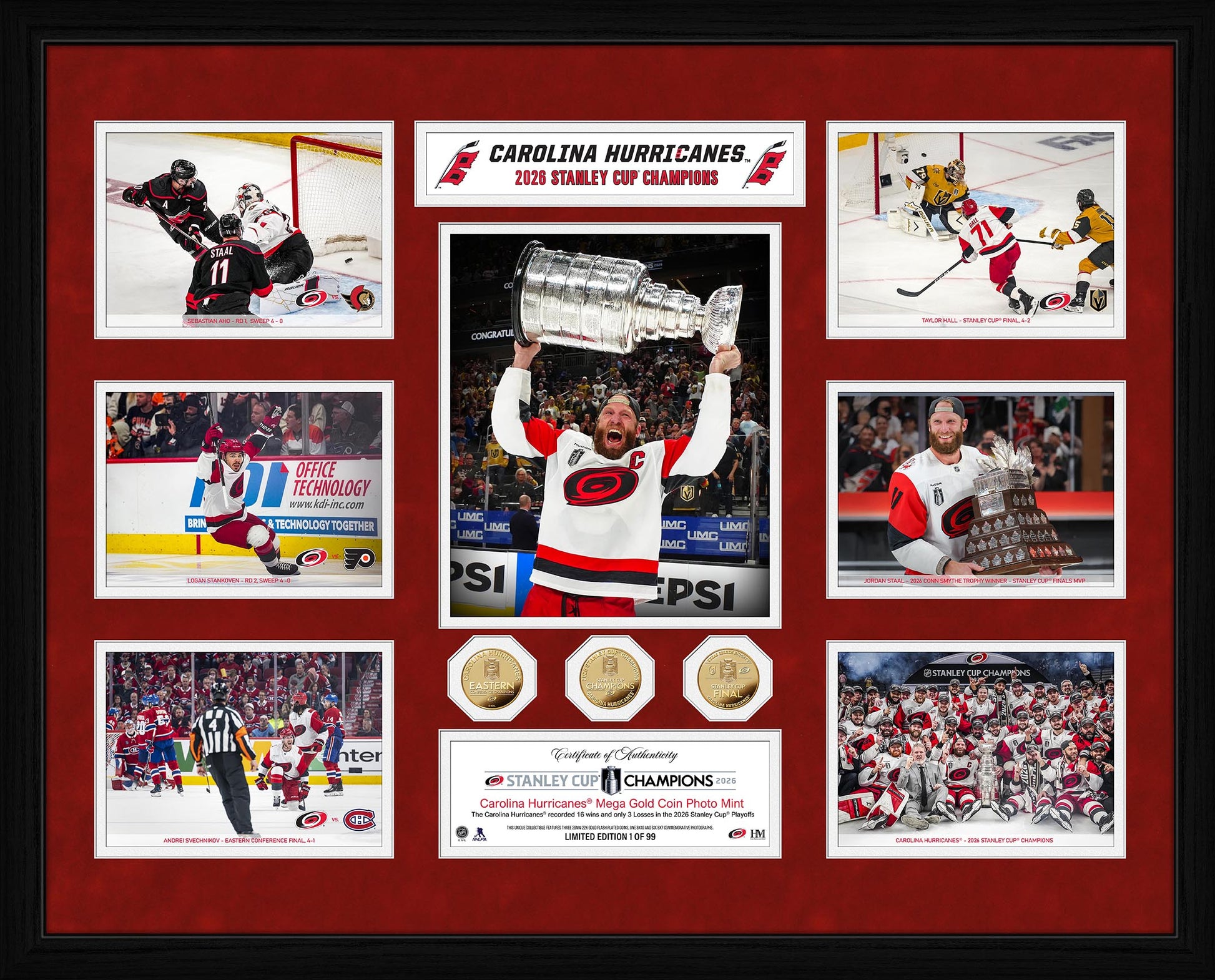 Carolina Hurricanes 2026 Stanley Cup Champs Mega Gold Coin Photo Mint