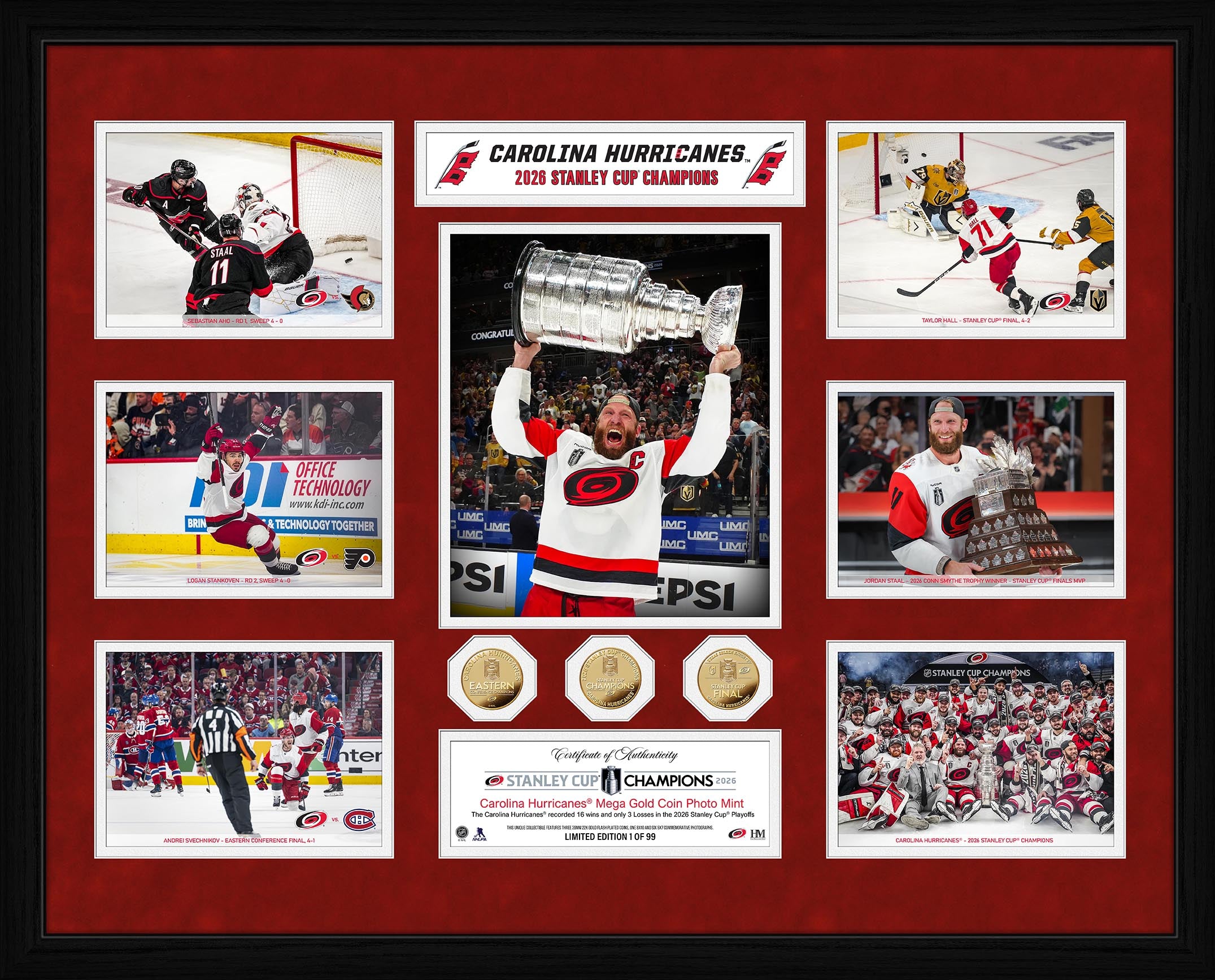 Carolina Hurricanes 2026 Stanley Cup Champs Mega Gold Coin Photo Mint