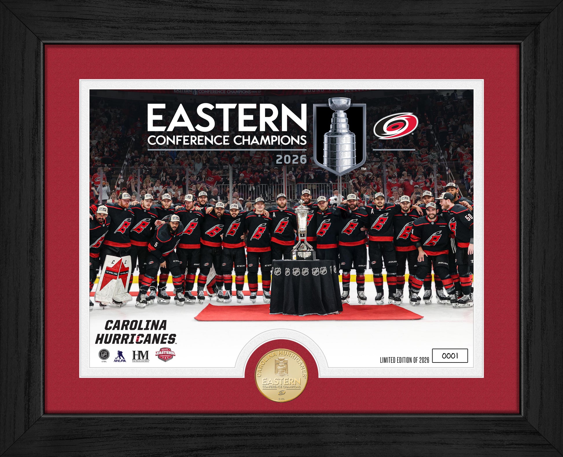 Carolina Hurricanes 2026 NHL Eastern Conference Champions Bronze Coin Celebration Photo Mint