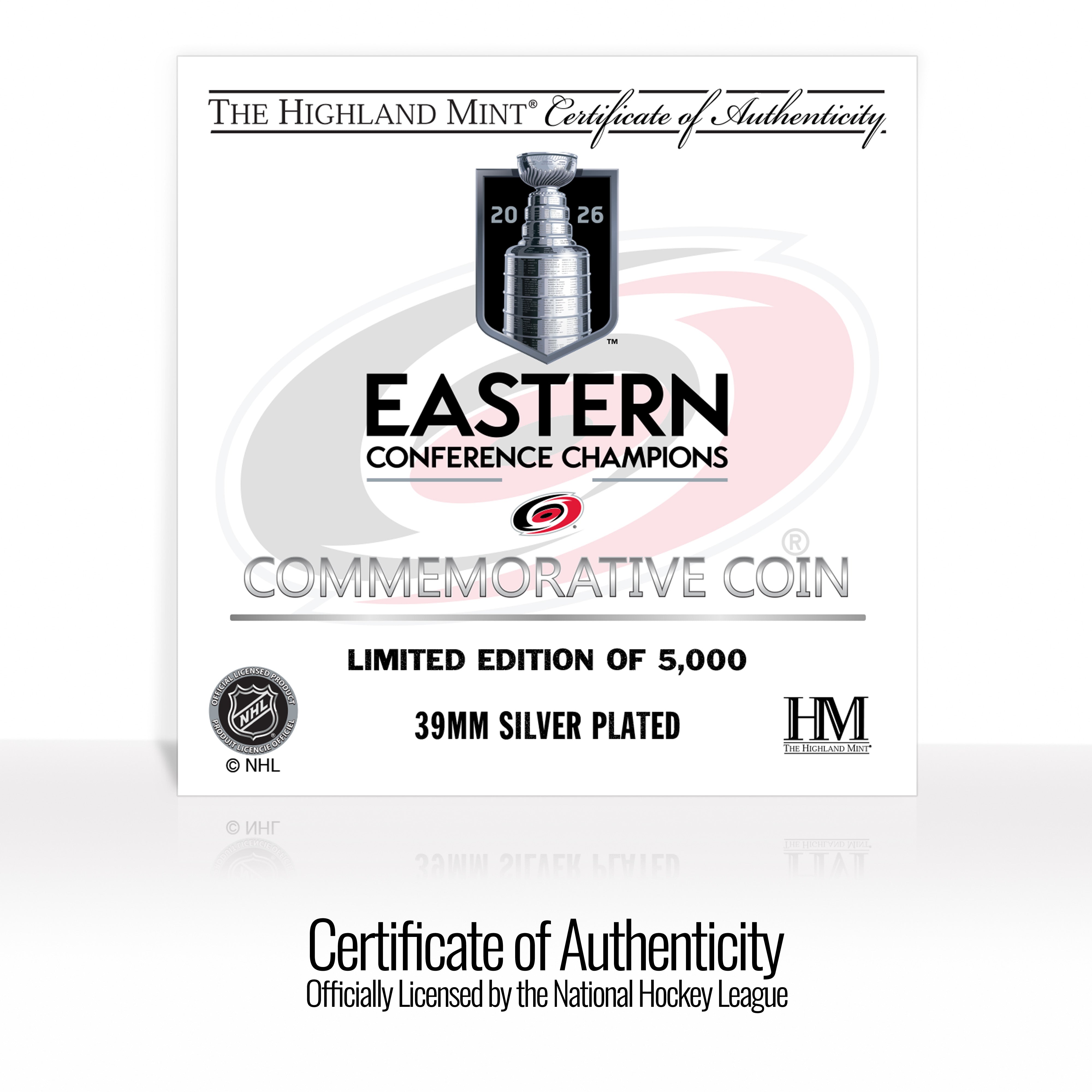 Carolina Hurricanes 2026 NHL Eastern Conference Champions Silver Coin