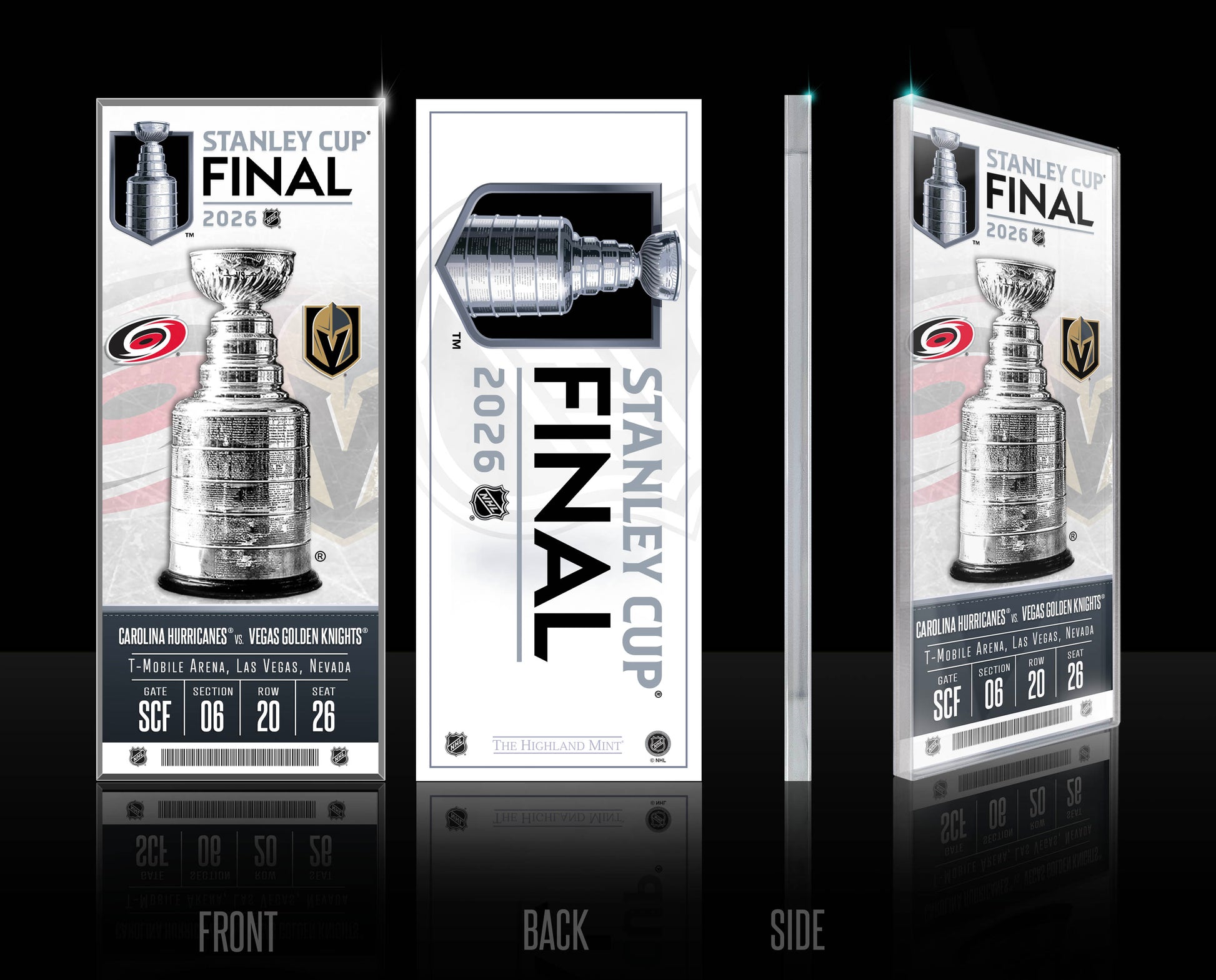 Hurricanes vs. Golden Knights at Las Vegas 2026 NHL Stanley Cup Final Commemorative Acrylic Ticket