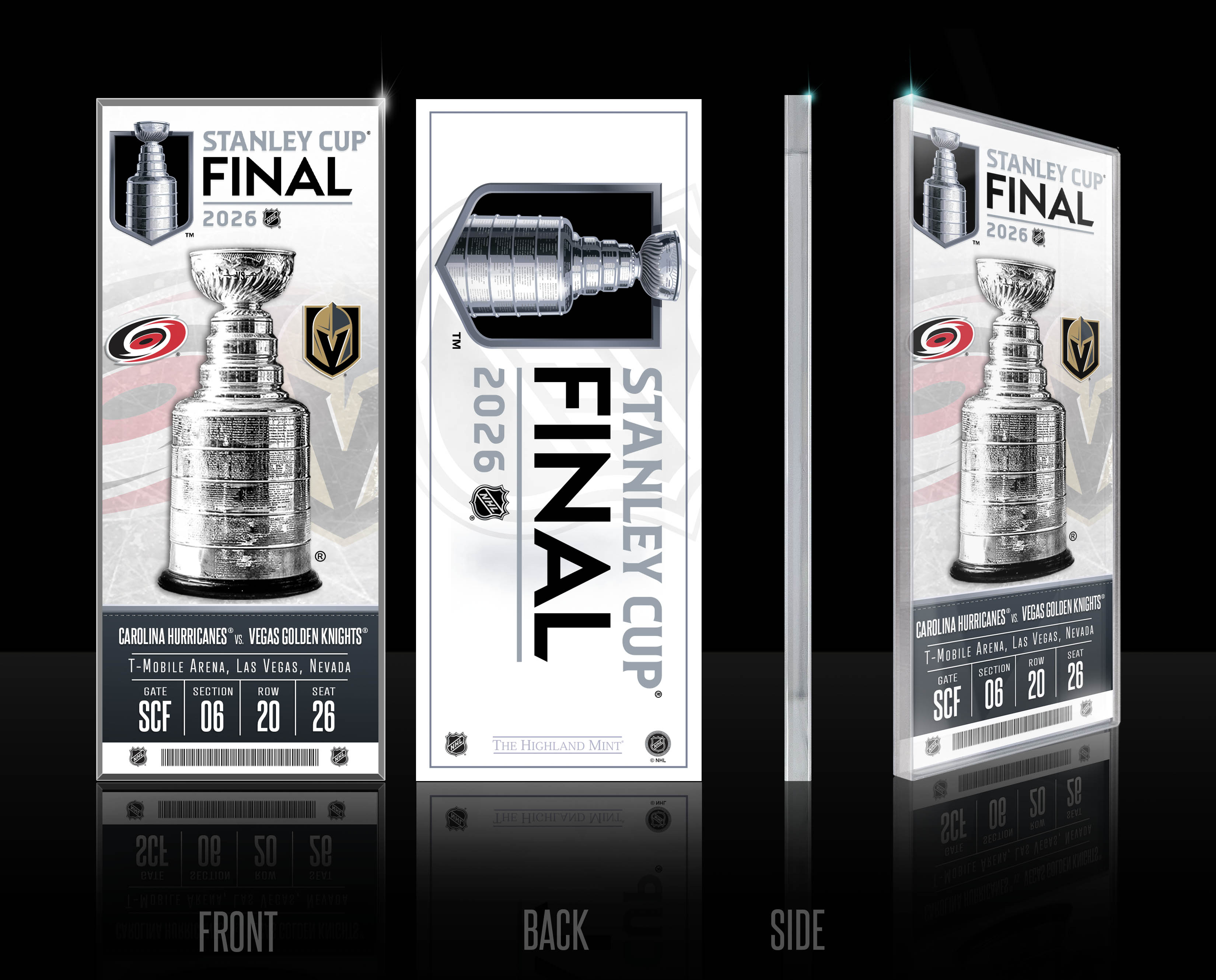 Hurricanes vs. Golden Knights at Las Vegas 2026 NHL Stanley Cup Final Commemorative Acrylic Ticket