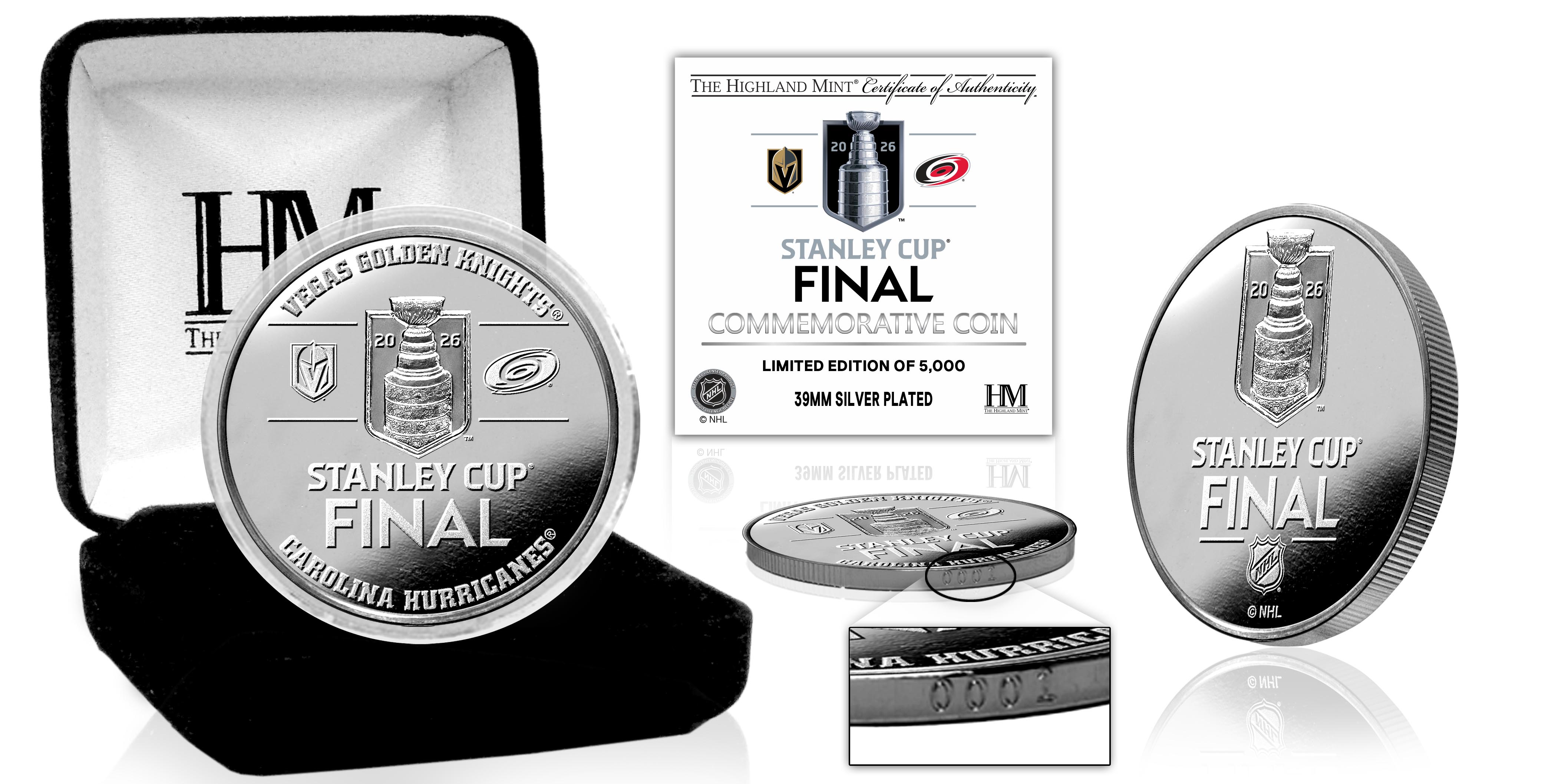 Vegas Golden Knights vs. Carolina Hurricanes 2026 NHL Stanley Cup Final Dueling Silver Coin