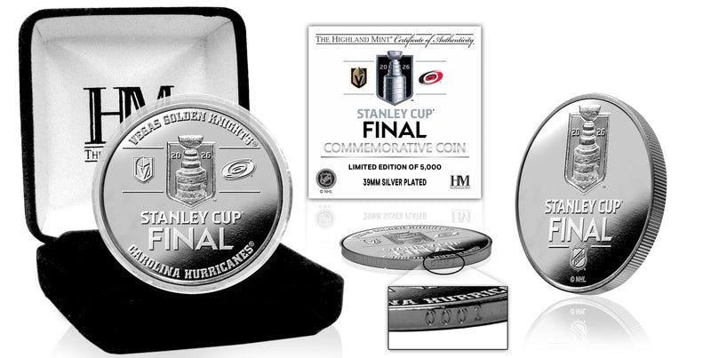 Vegas Golden Knights vs. Carolina Hurricanes 2026 NHL Stanley Cup Final Dueling Silver Coin
