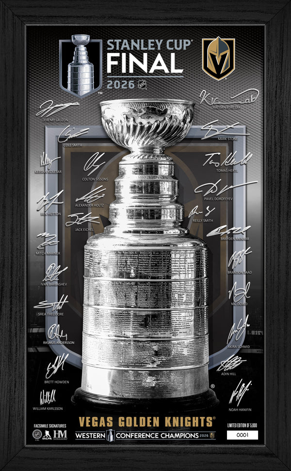 Vegas Golden Knights 2026 NHL Western Conference Champions Signature Frame