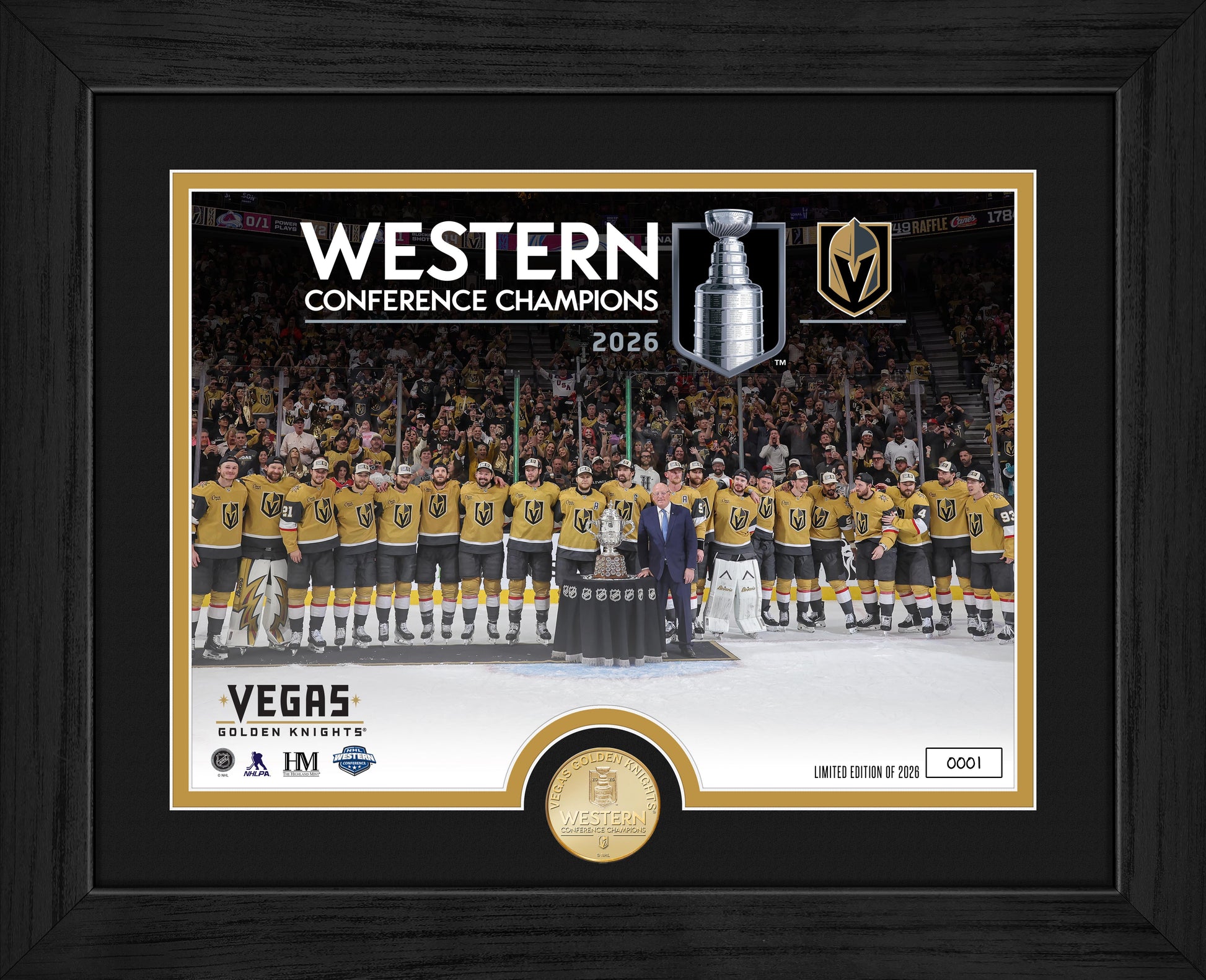 Vegas Golden Knights 2026 NHL Western Conference Champions Bronze Coin Celebration Photo Mint
