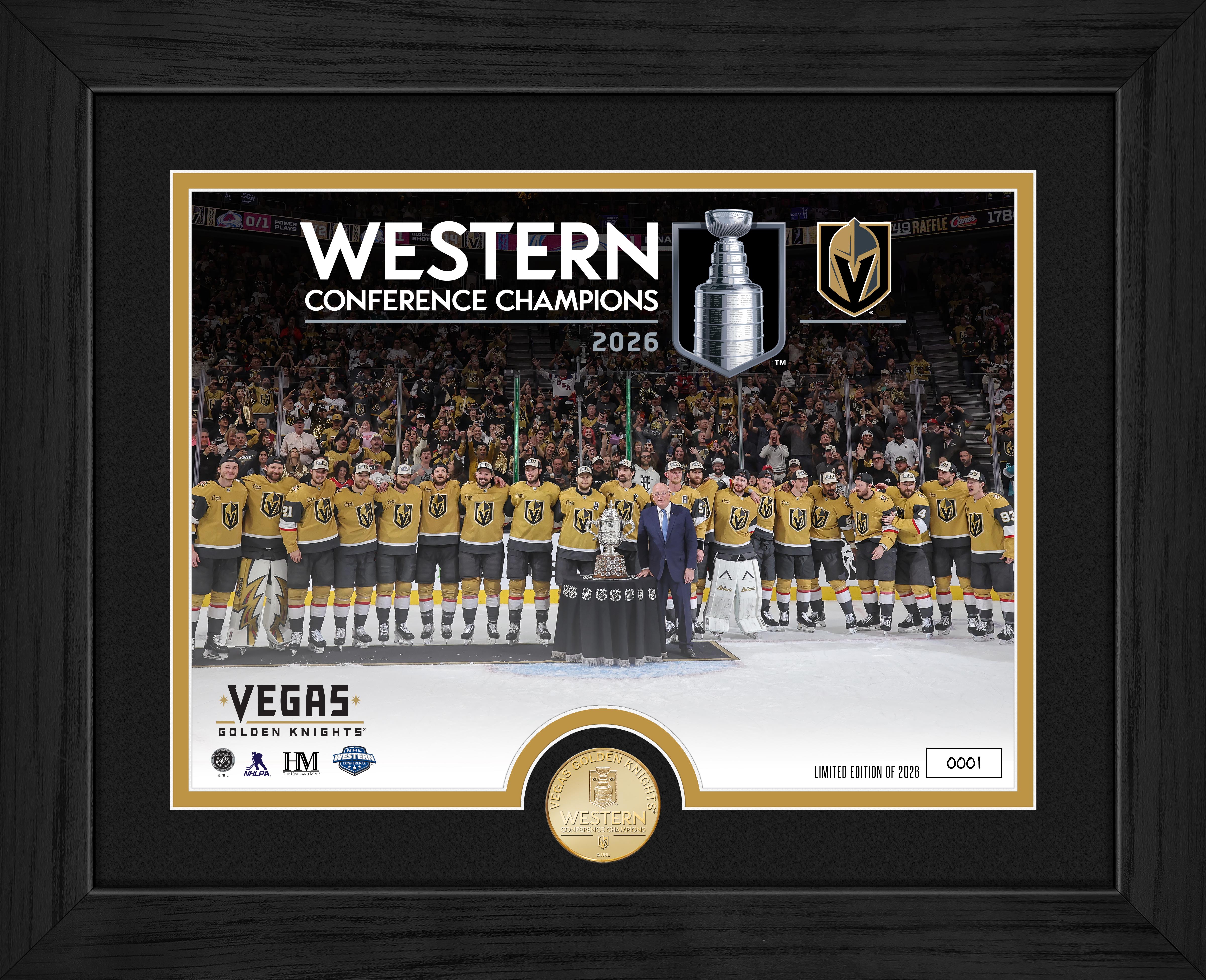 Vegas Golden Knights 2026 NHL Western Conference Champions Bronze Coin Celebration Photo Mint