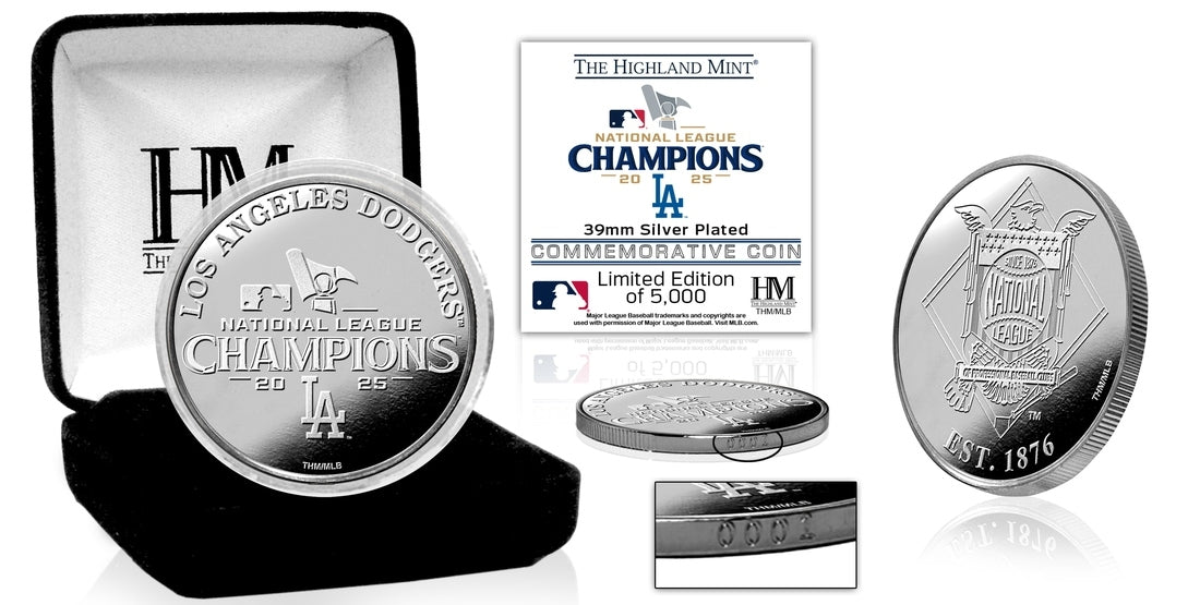 Los Angeles Dodgers 2025 National League Champions Silver Coin