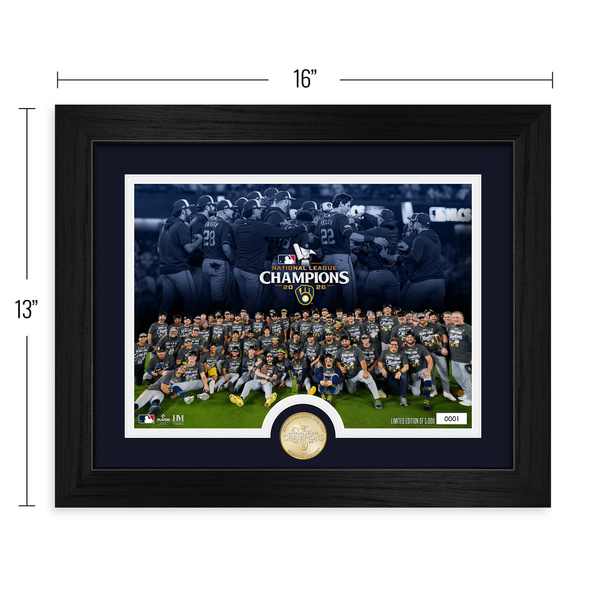 Milwaukee Brewers 2026 NL Champions Celebration Bronze Coin Photo Mint