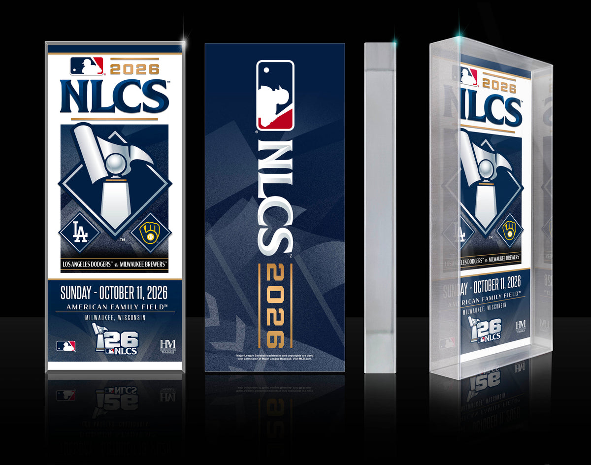 Los Angeles Dodgers vs. Milwaukee Brewers 2026 NLCS Dueling Acrylic Ticket BlocKart