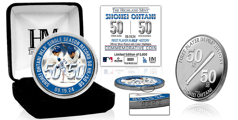 Shohei Ohtani MLB Record 50/50 Commemorative Silver Coin - Coins